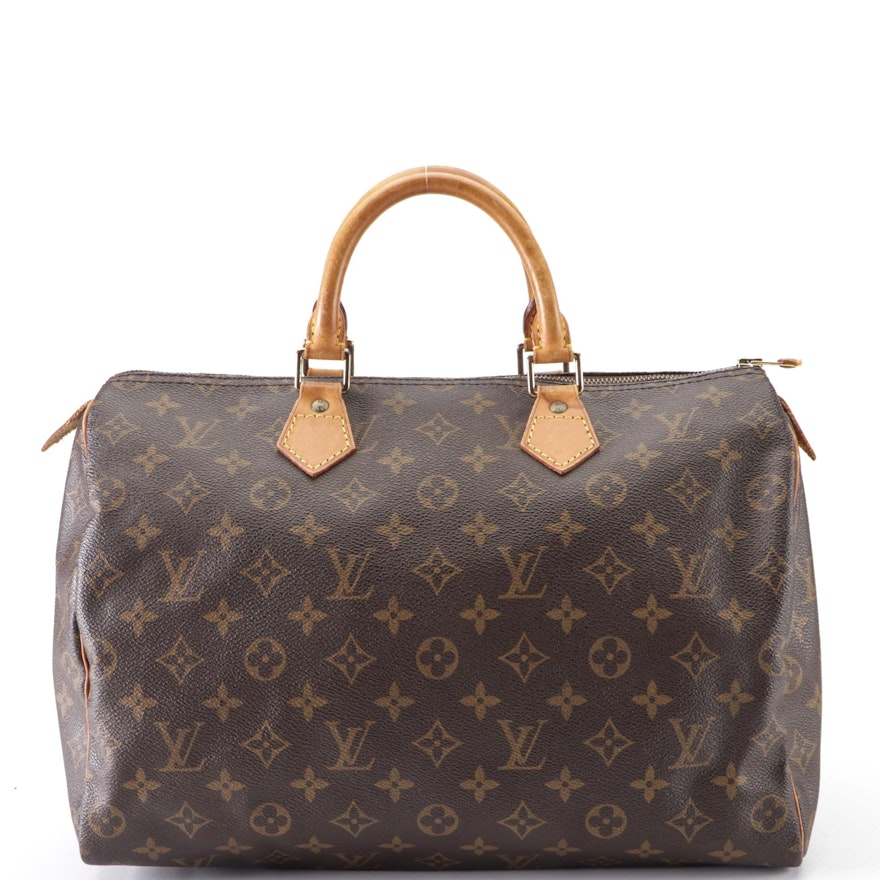 Louis Vuitton Speedy 35 in Monogram Canvas and Vachetta Leather