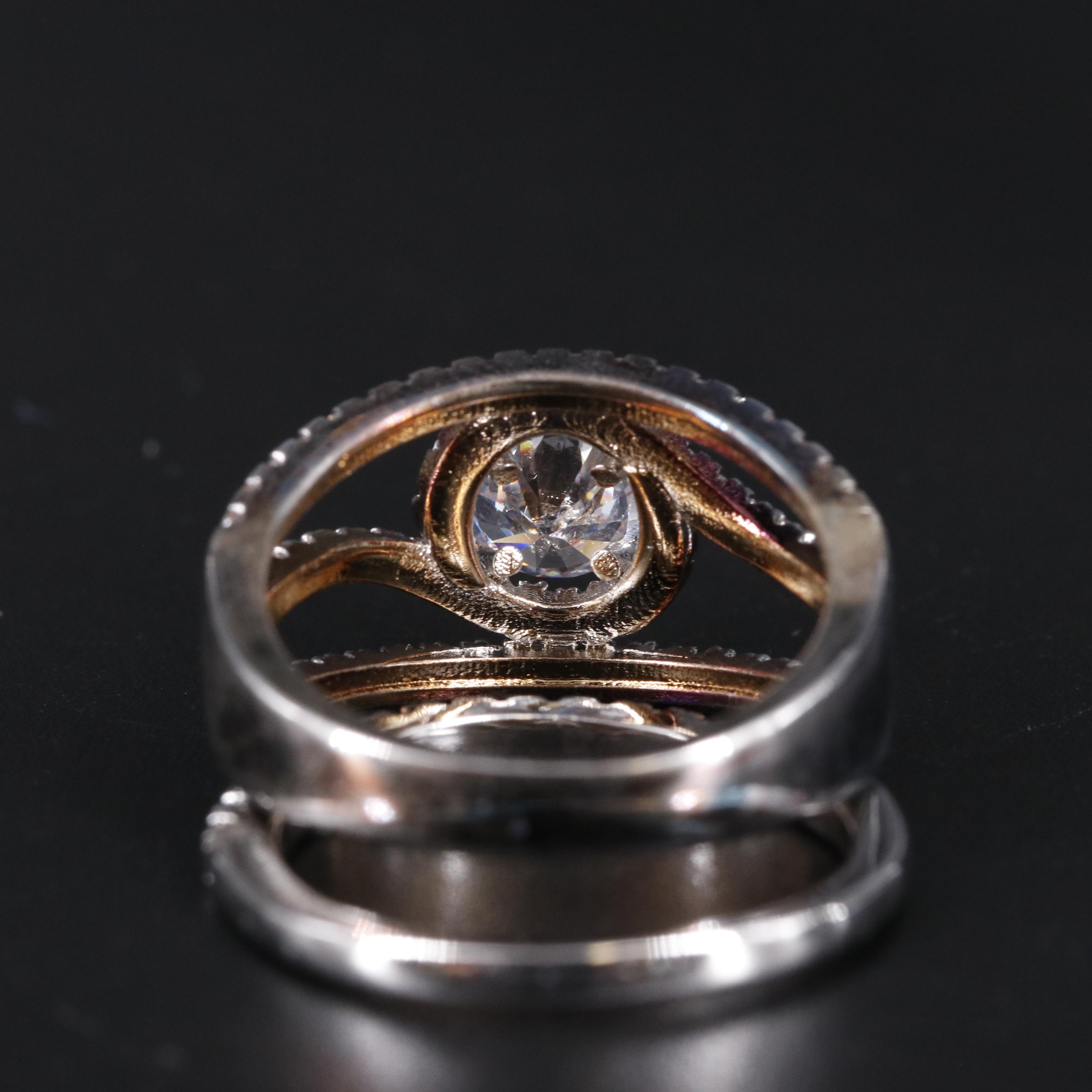 Cubic Zirconia Ring and Enhancer Band