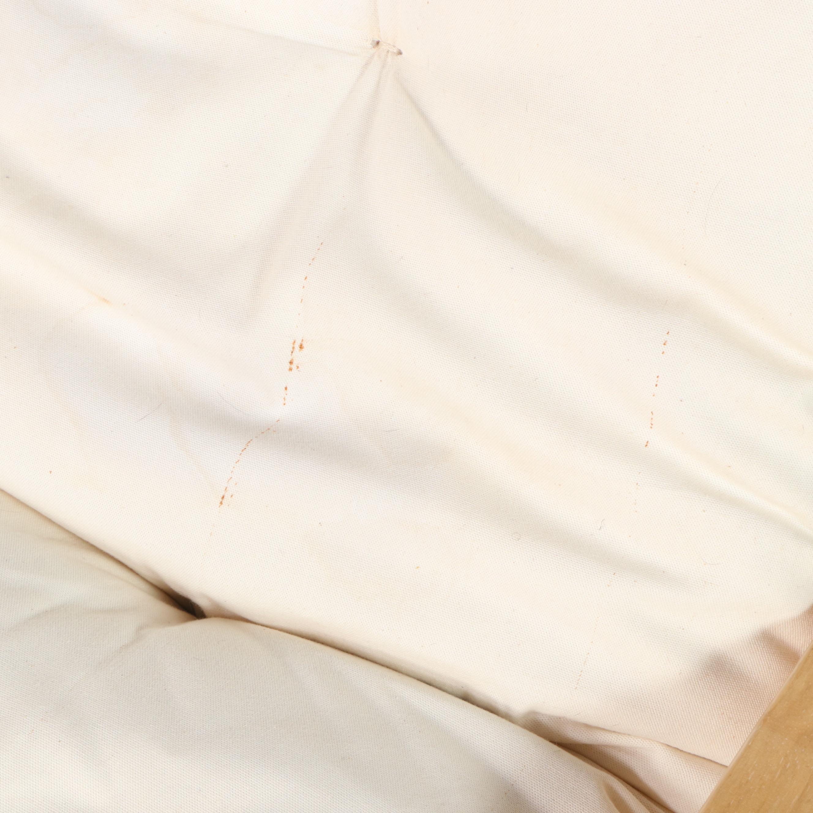 Contemporary Twin Size Wood Futon Lounger with Cushion