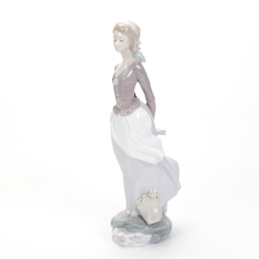 Lladro "Wind Blown Girl" Porcelain Figurine