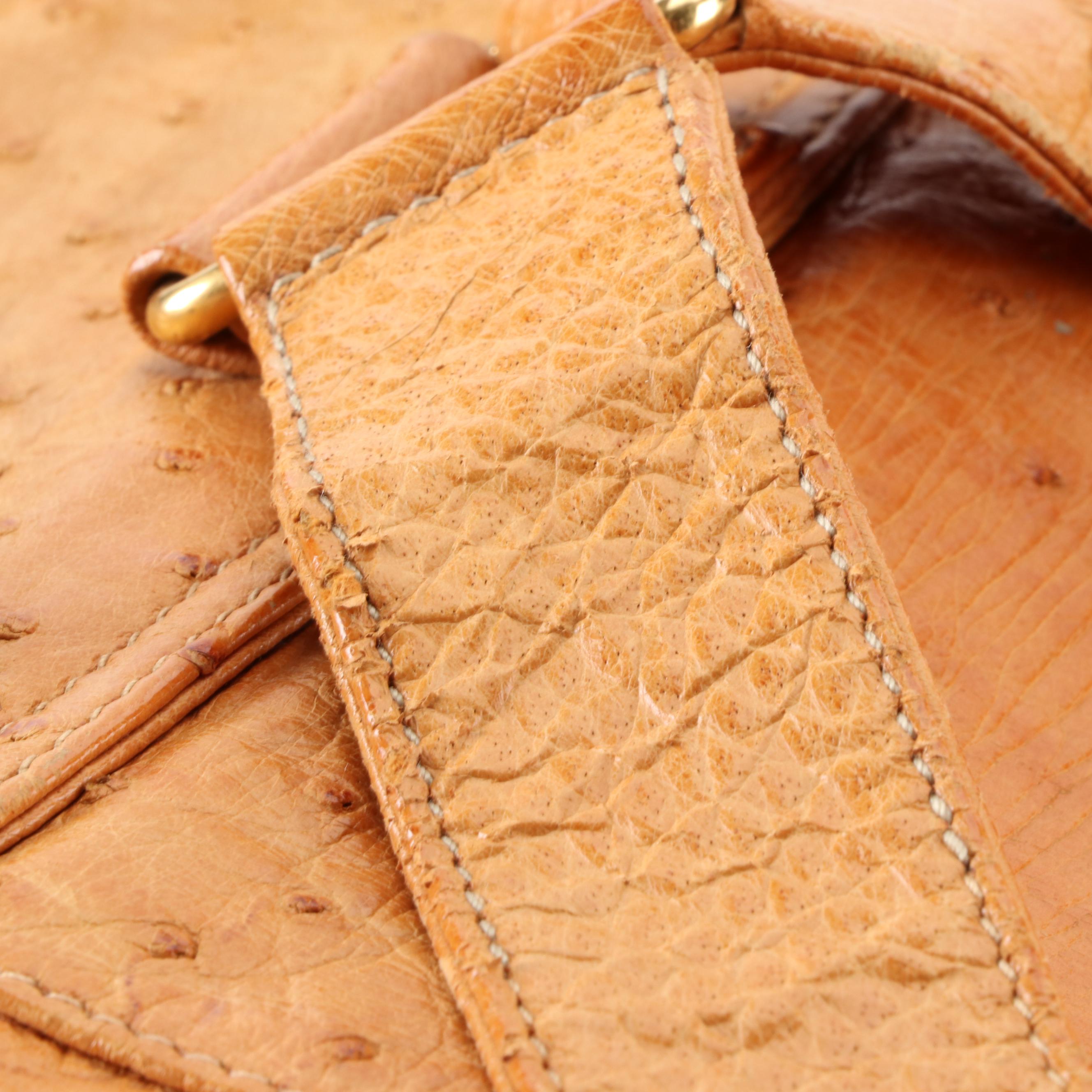 Gucci Bamboo Rucksack Backpack in Ostrich Leather