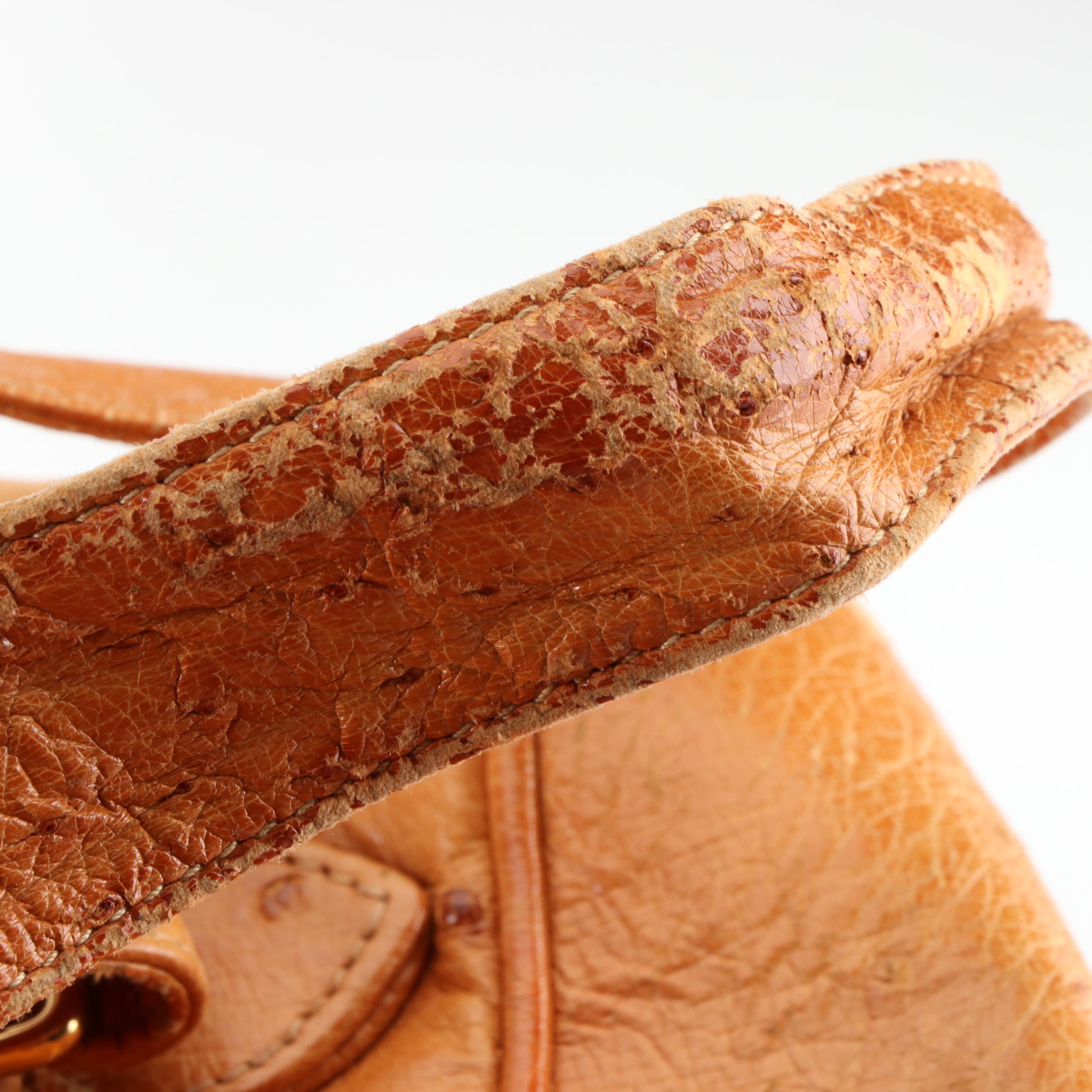 Gucci Bamboo Rucksack Backpack in Ostrich Leather