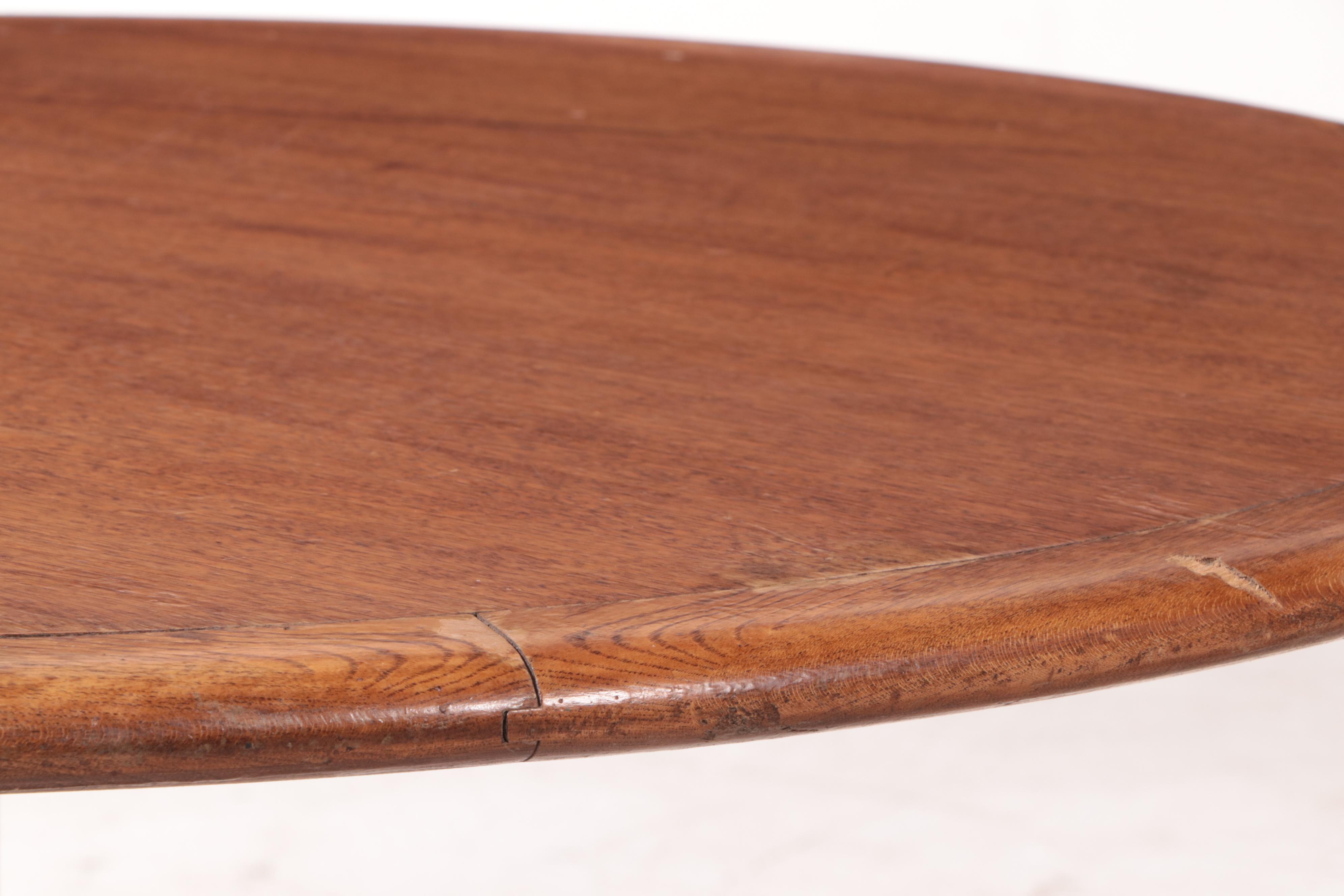 Walnut, Ash, and Cast Iron Bistro Table