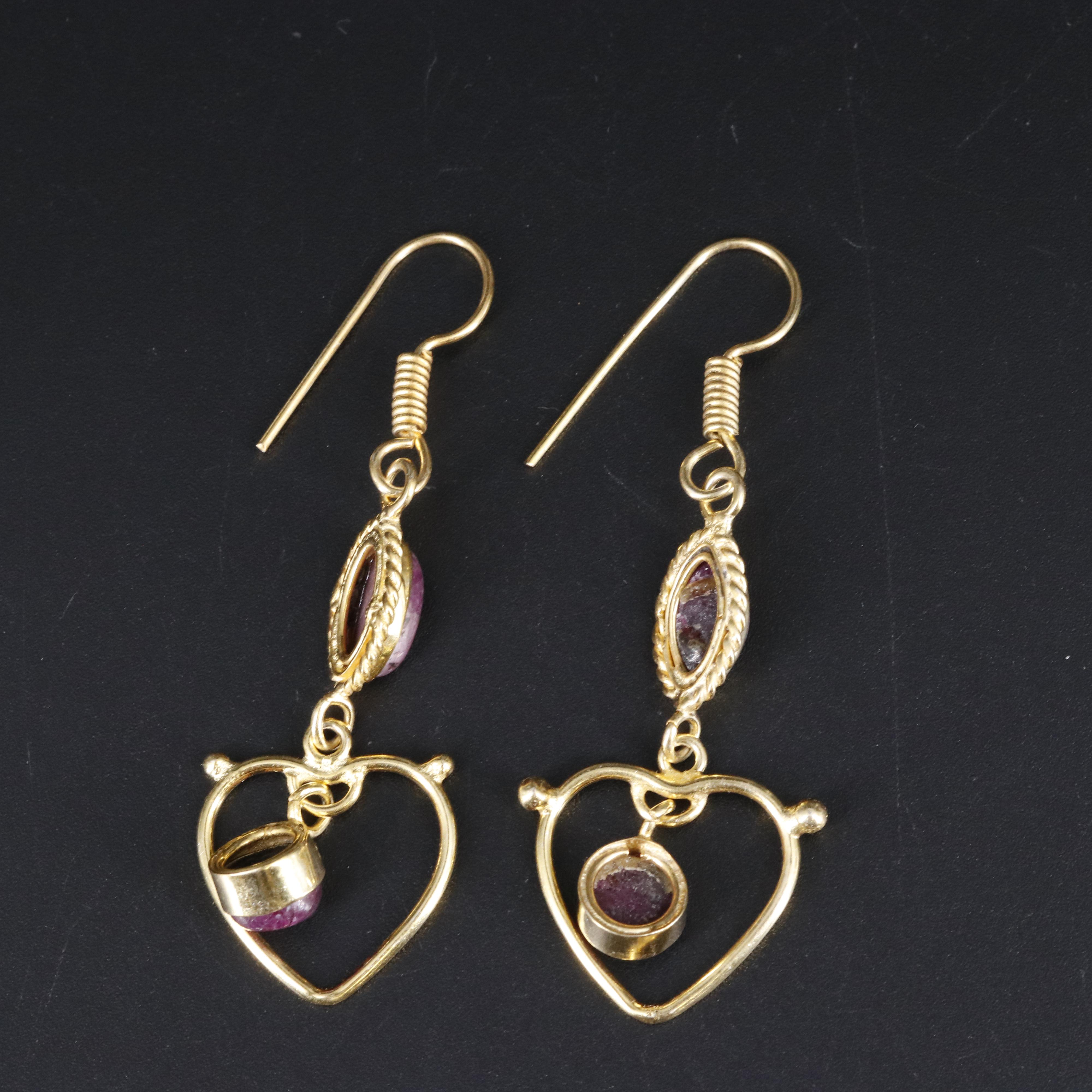 Ruby in Zoisite Earrings