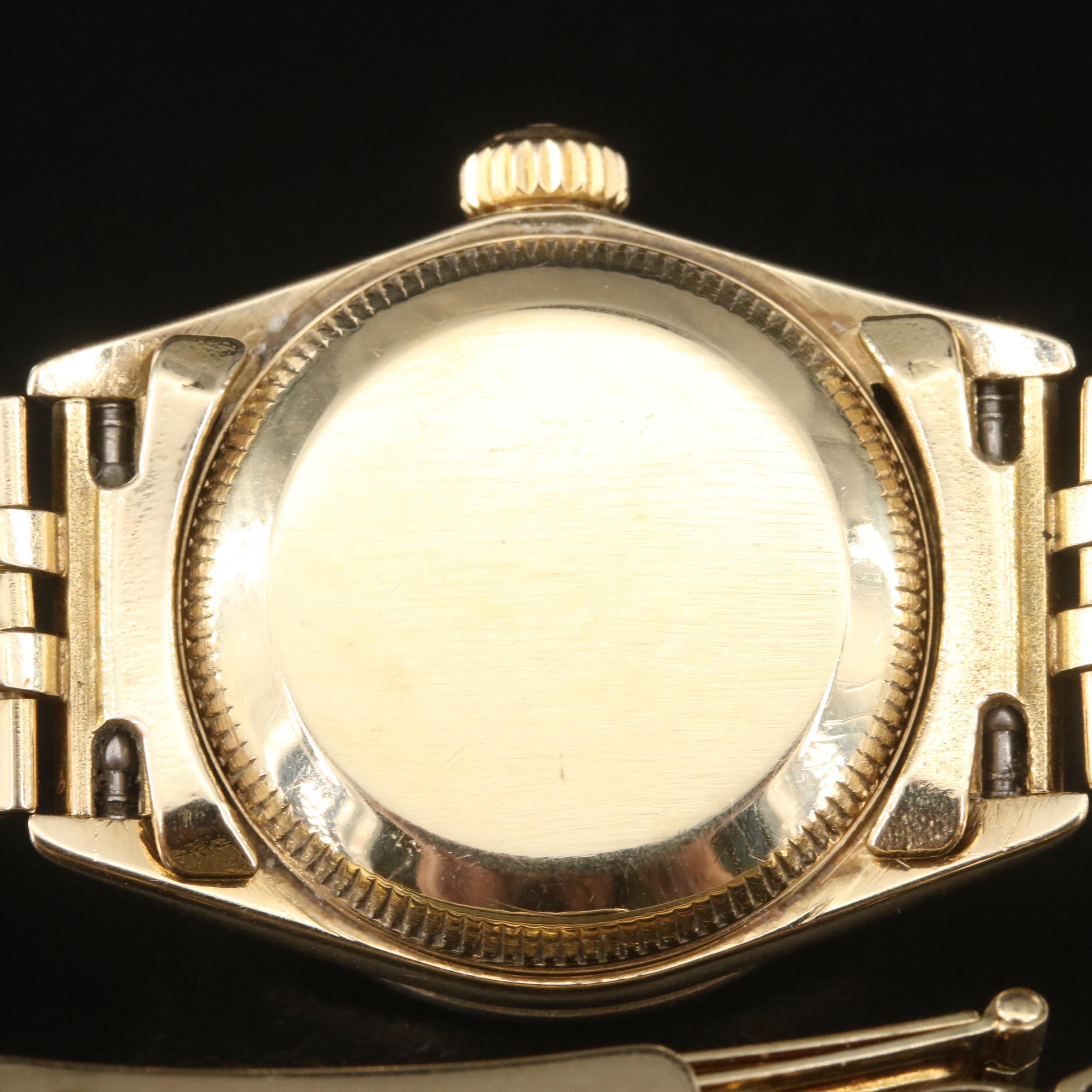1982 14K Rolex Oyster Perpetual Diamond Bezel Watch