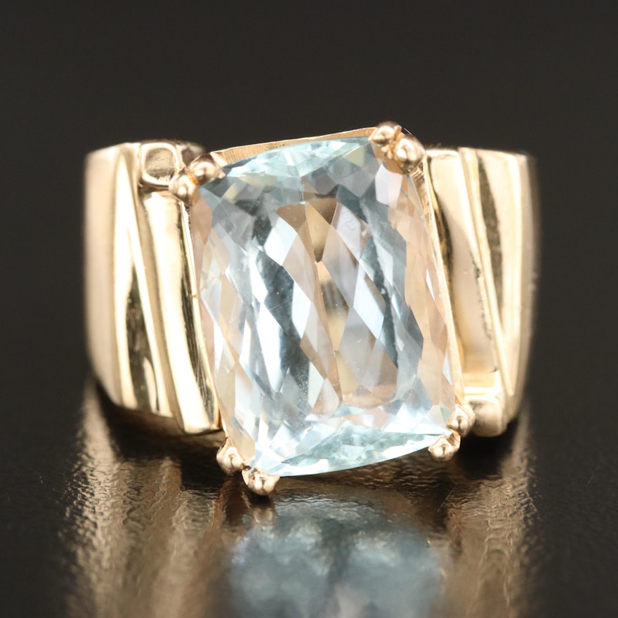 14K 9.09 CT Aquamarine Ring