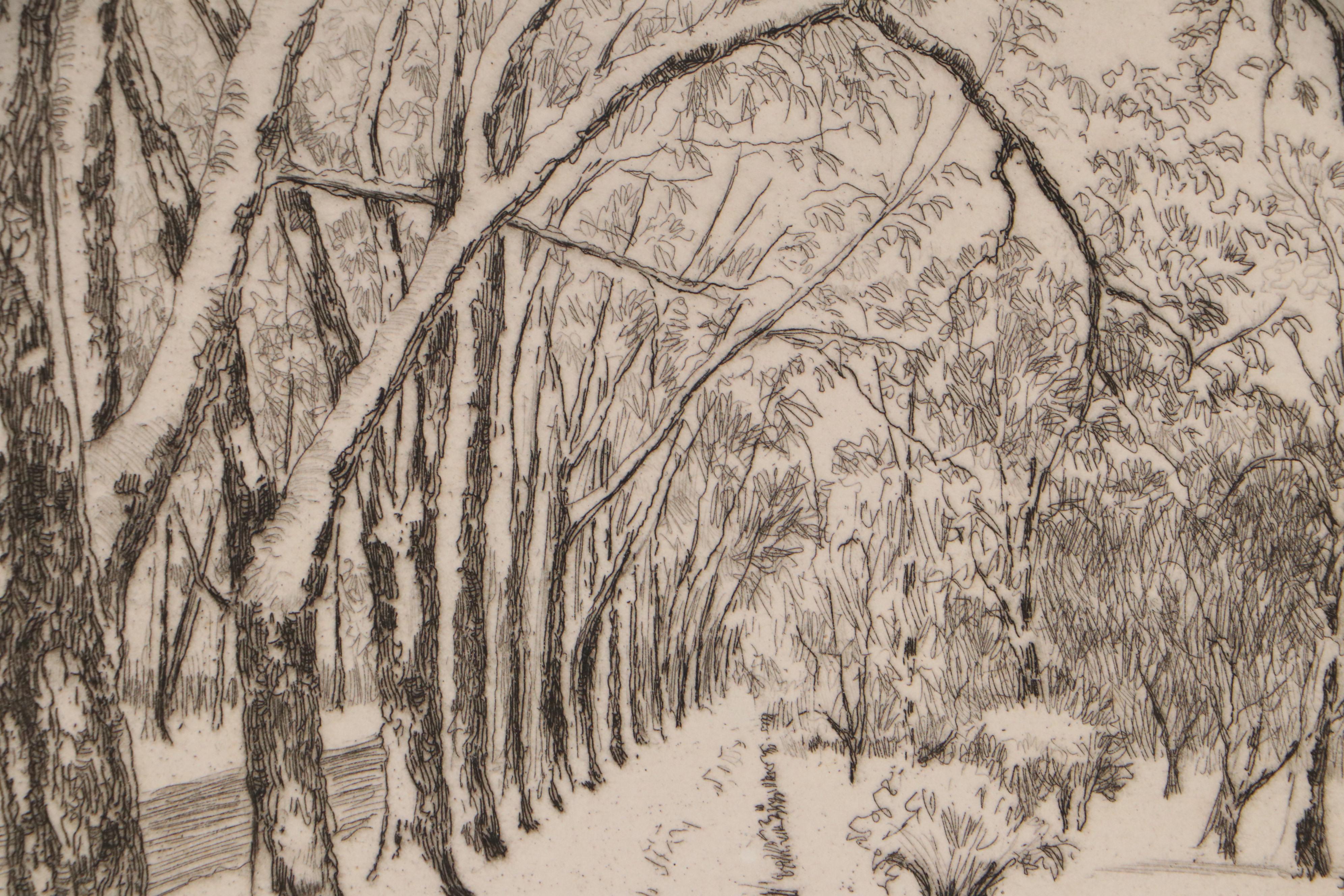 Lee Sturges Etching Including "Wet Snow," Circa 1930