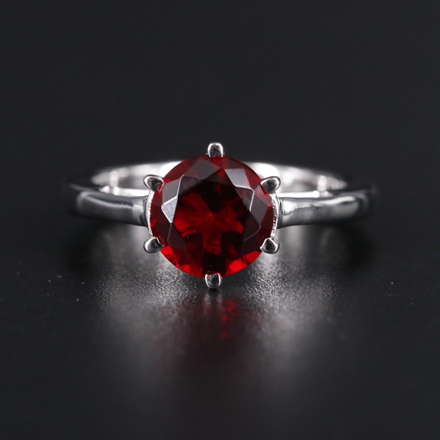 Sterling Silver Garnet Ring