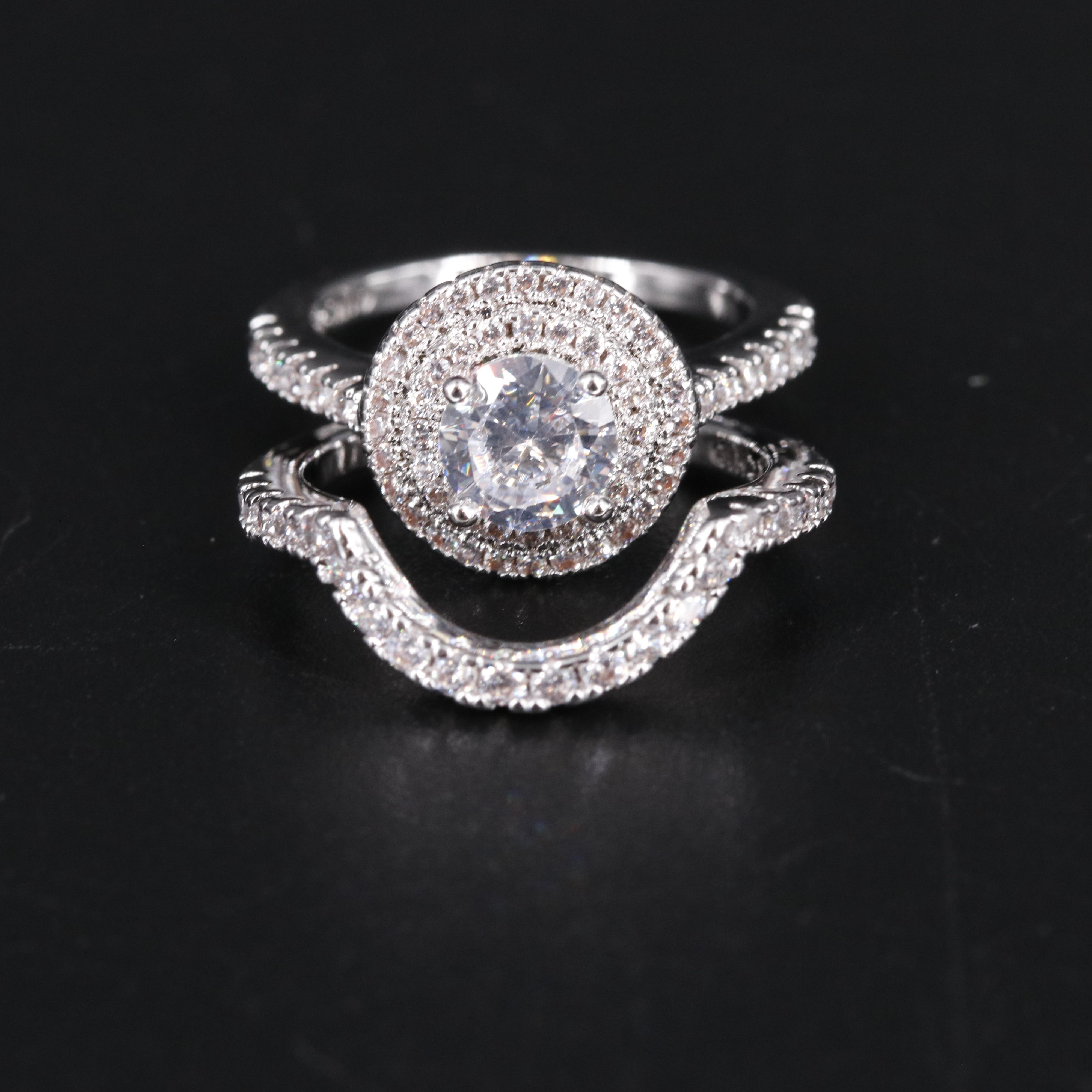 Cubic Zirconia Ring and Enhancer Band