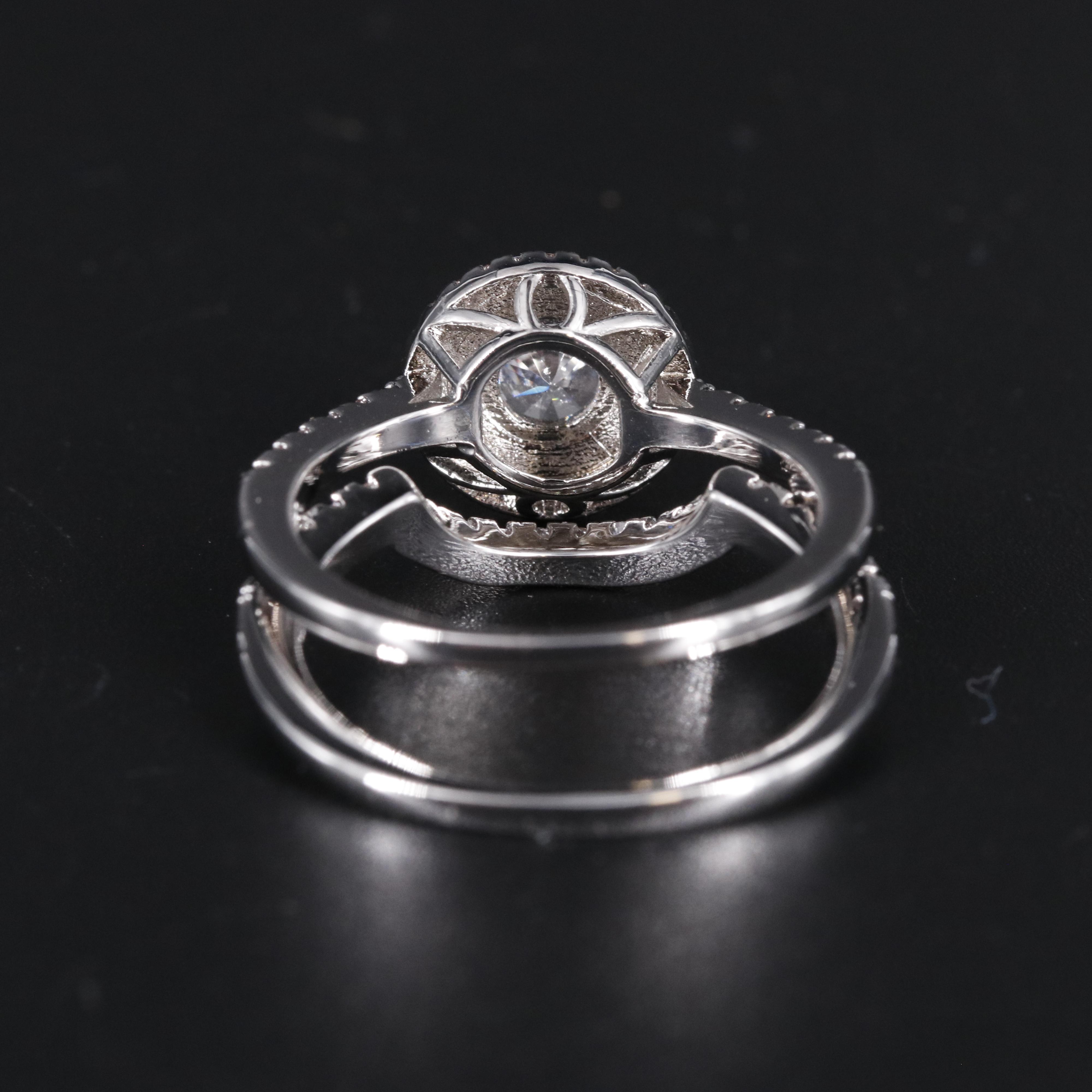 Cubic Zirconia Ring and Enhancer Band