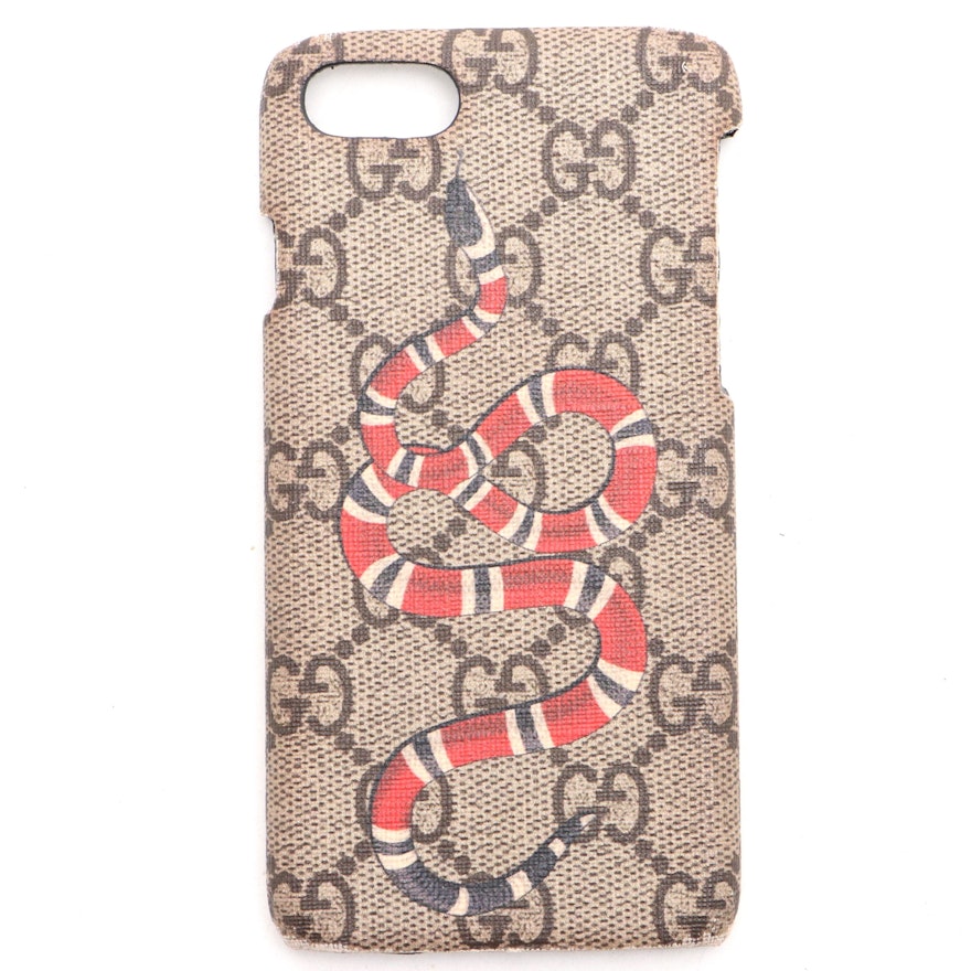 Gucci iPhone 6 Hard Case  in GG Supreme with Kingsnake Print