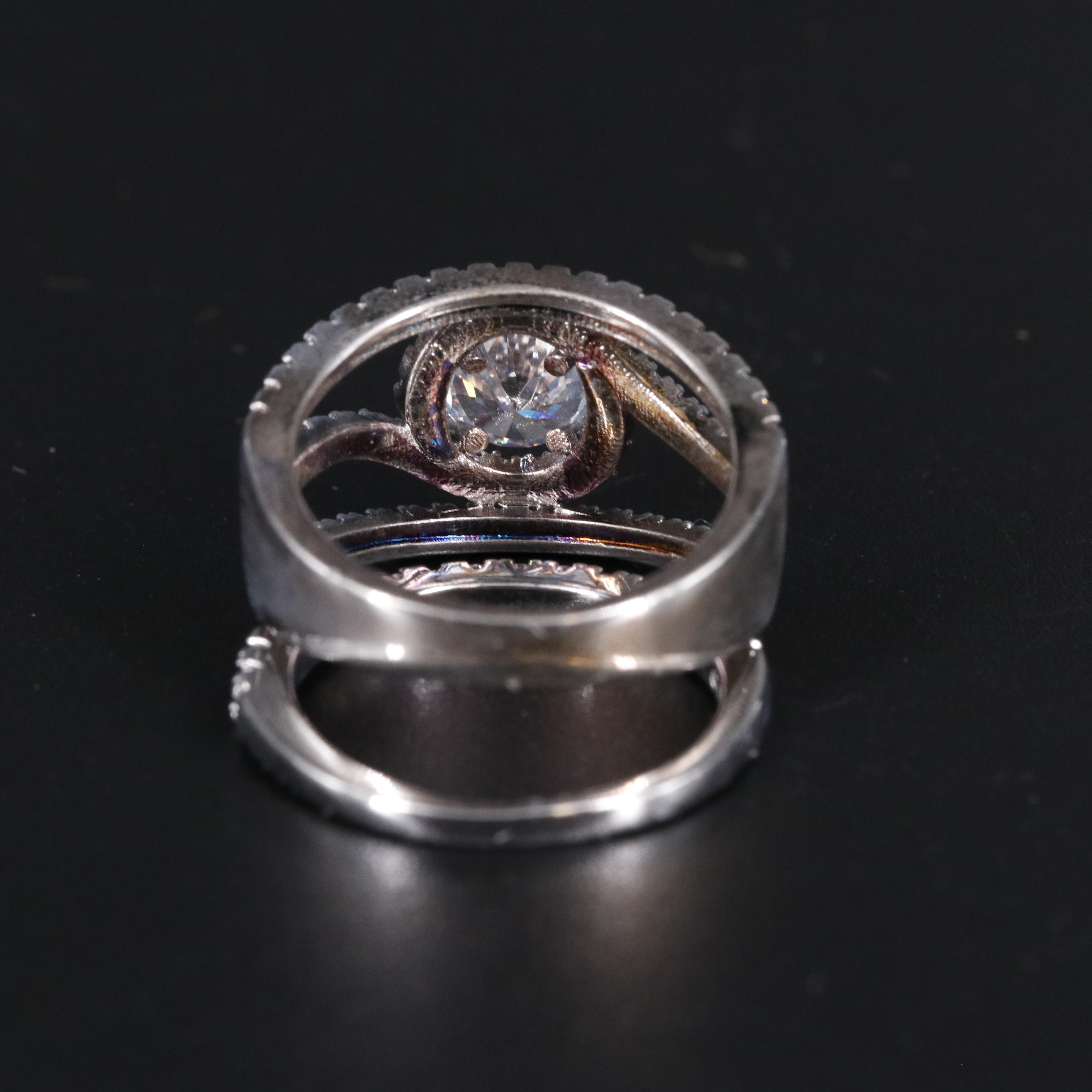 Cubic Zirconia Ring and Enhancer Band