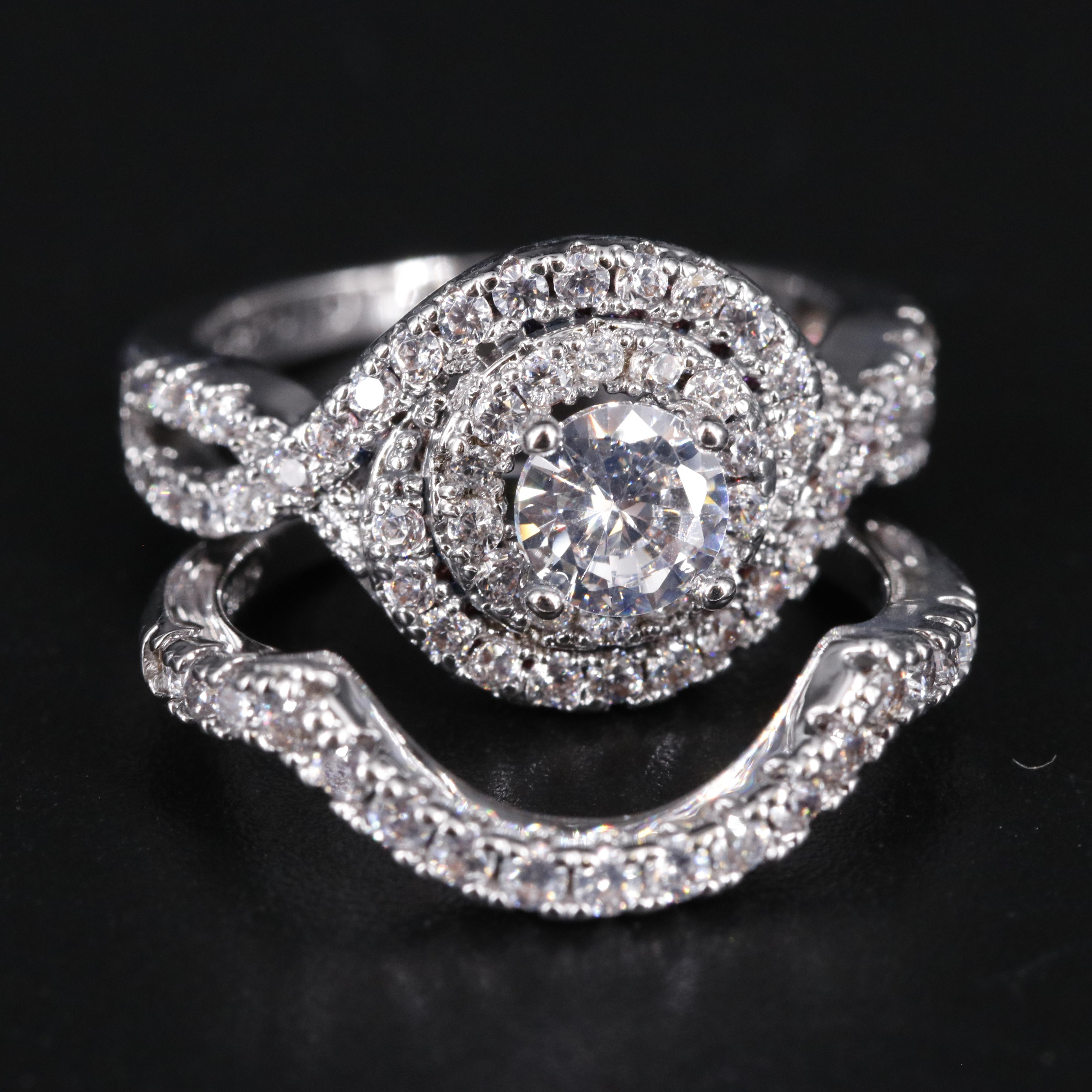 Cubic Zirconia Ring and Enhancer Band