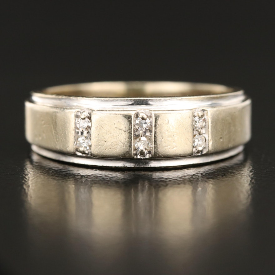 14K 0.10 CTW Diamond Band