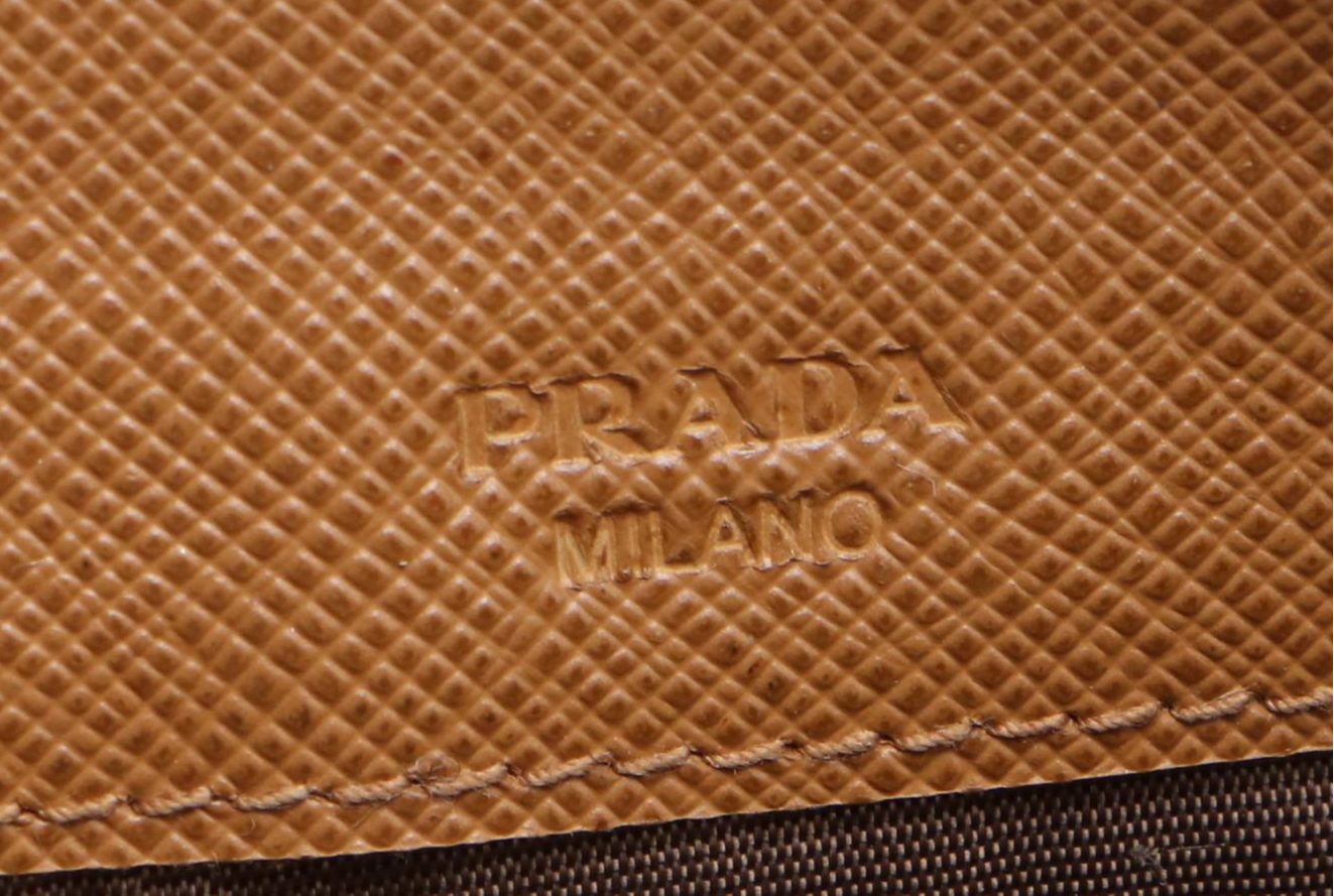 Prada Long Wallet in Light Brown Saffiano Leather