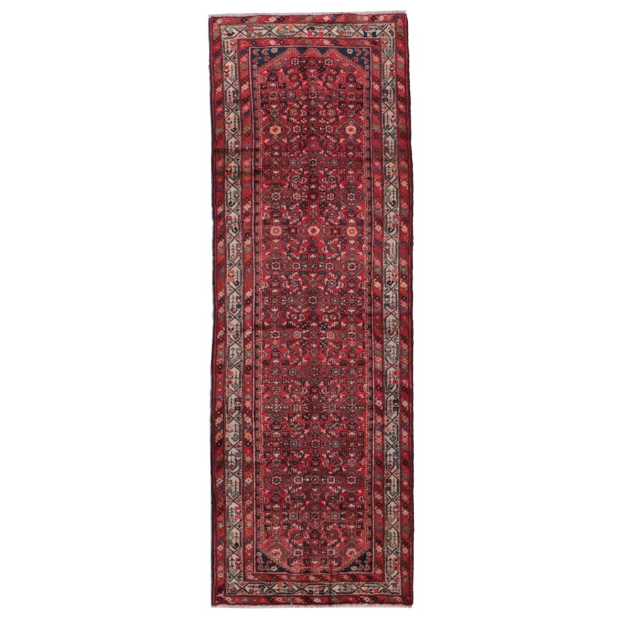 3'6 x 10'6 Hand-Knotted Persian Hamadan Long Rug