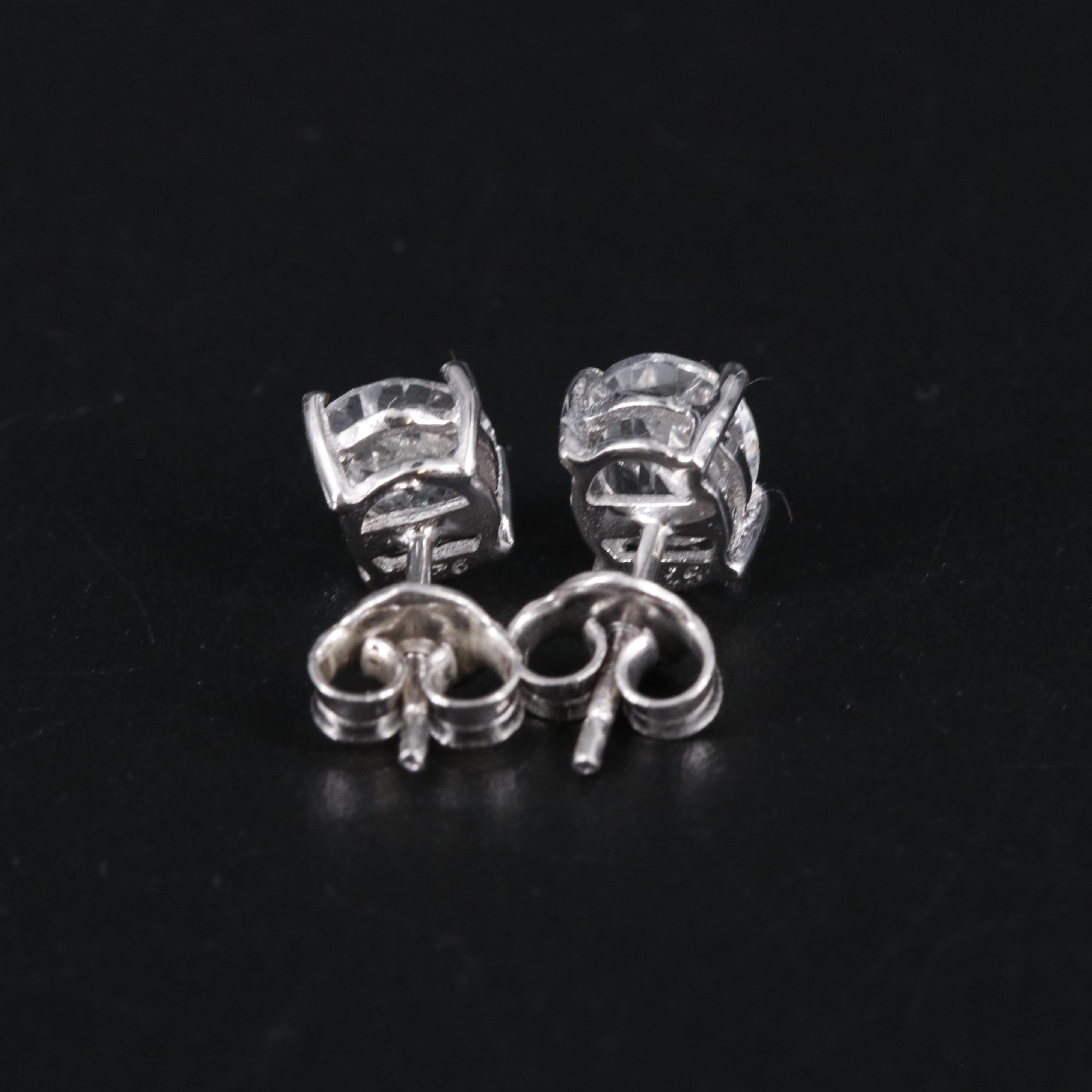 Sterling Silver Gemstone Stud Earrings