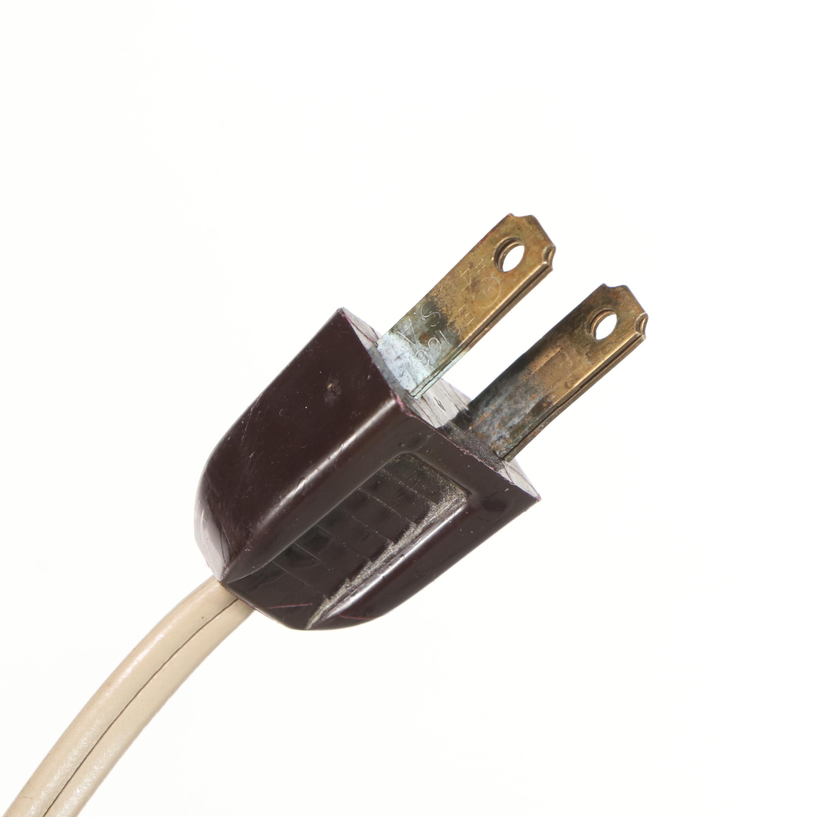 Mid Century Modern Black and Brass Three-Arm Floor Lamp, Mid-20th C