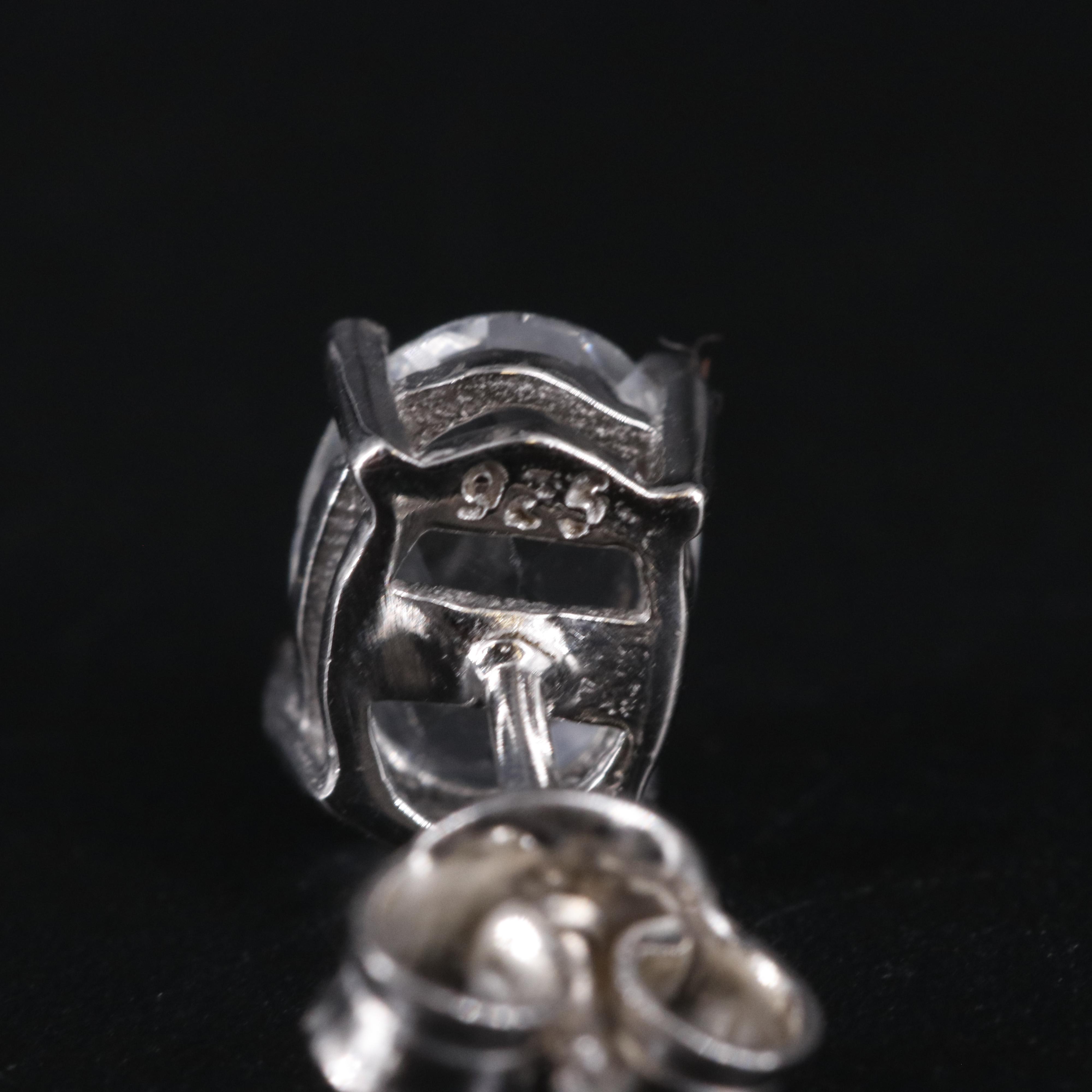 Sterling Silver Gemstone Stud Earrings