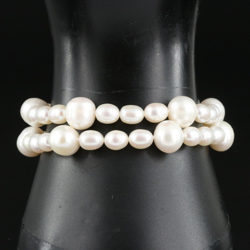 Pearl Double Strand Bracelet with 14K Clasp