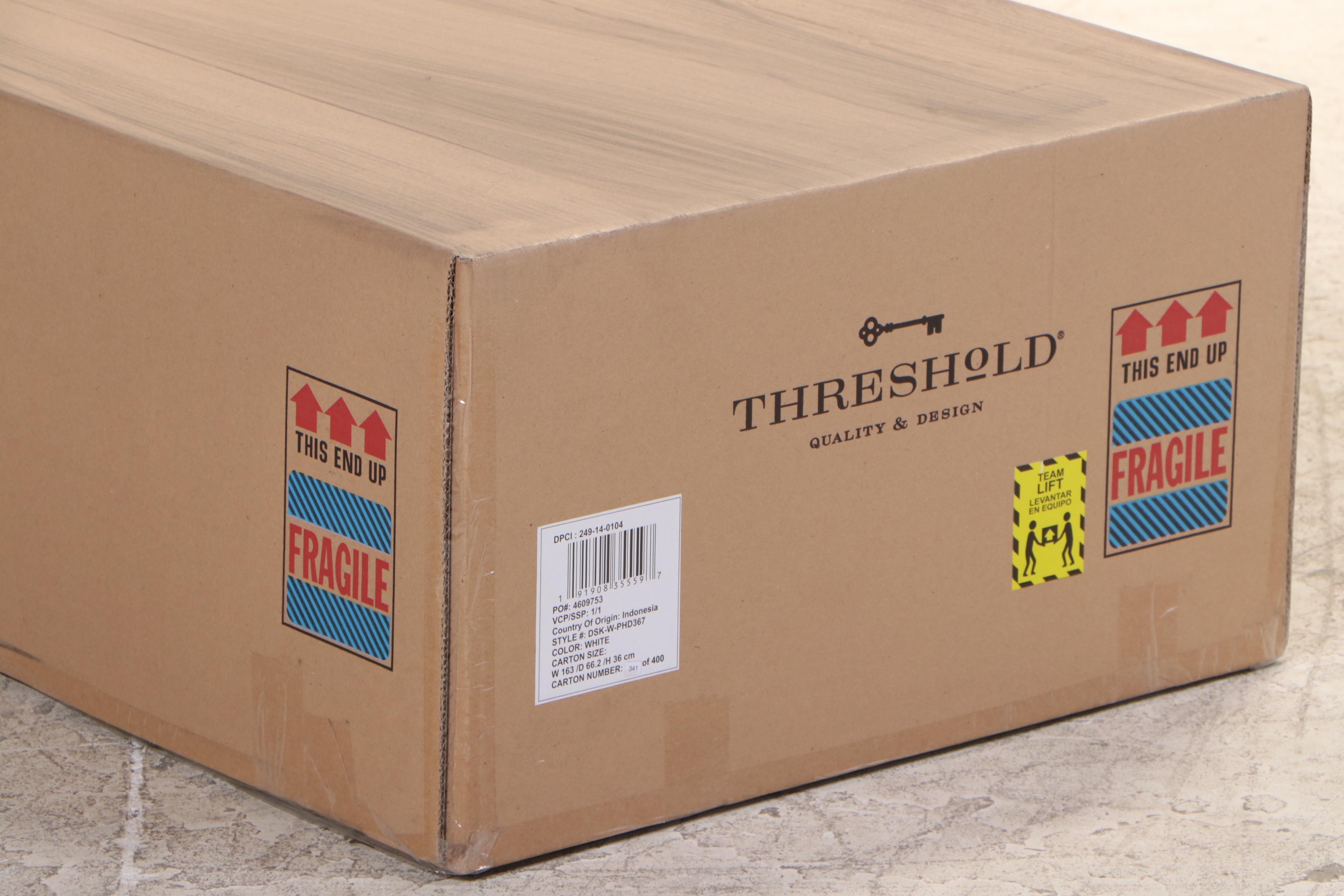 Threshold with Studio McGee Dana Point White Wood Writing Table