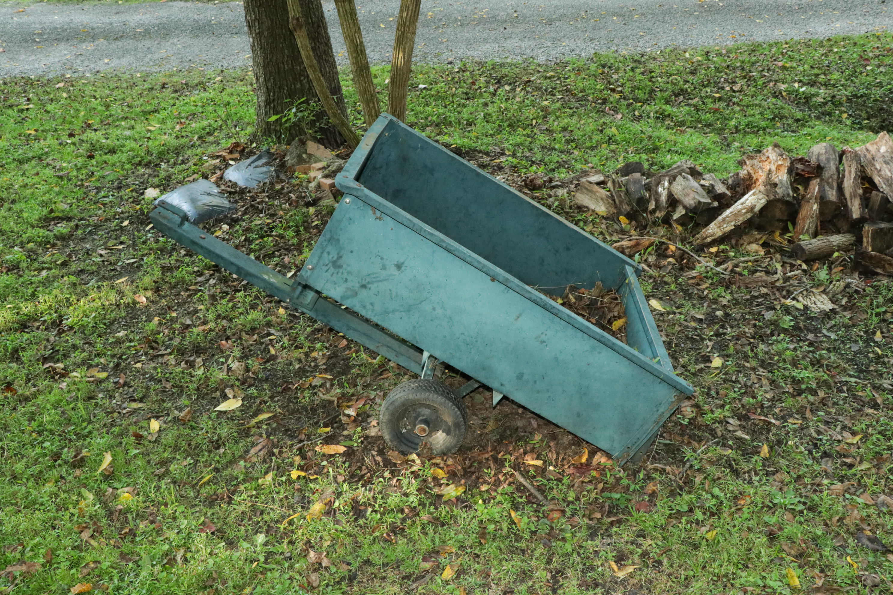 John Deere 100 Series Riding Mower with Trailer