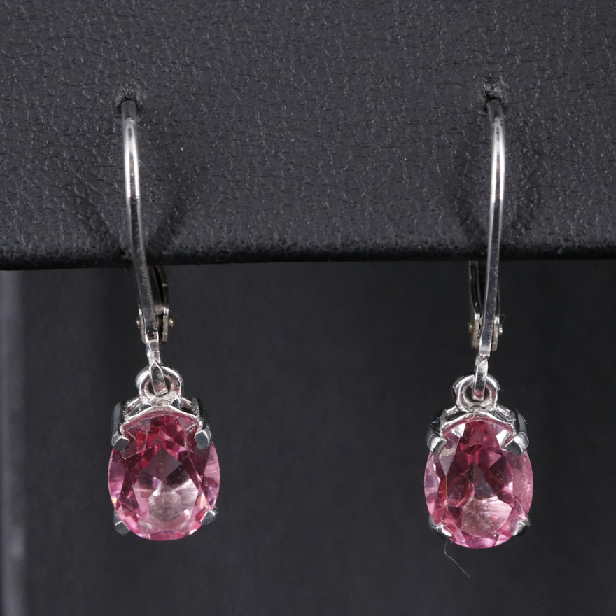 Sterling Silver Topaz Earrings