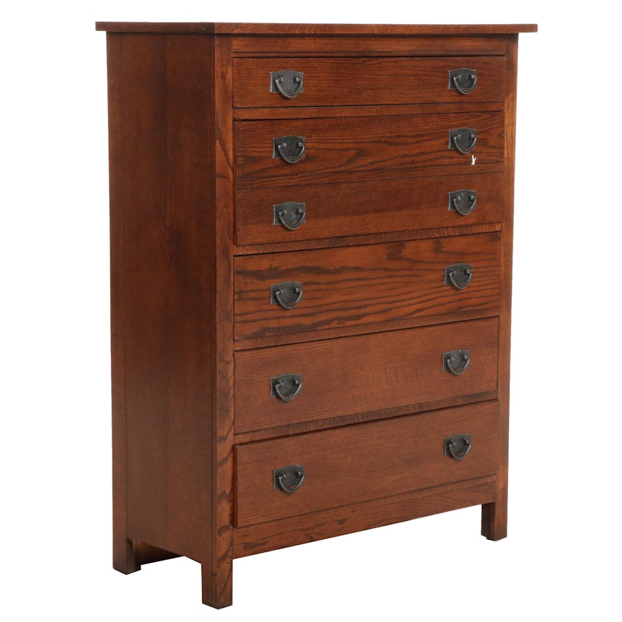 Furniture Direct "Mission Oak" Five-Drawer Chest