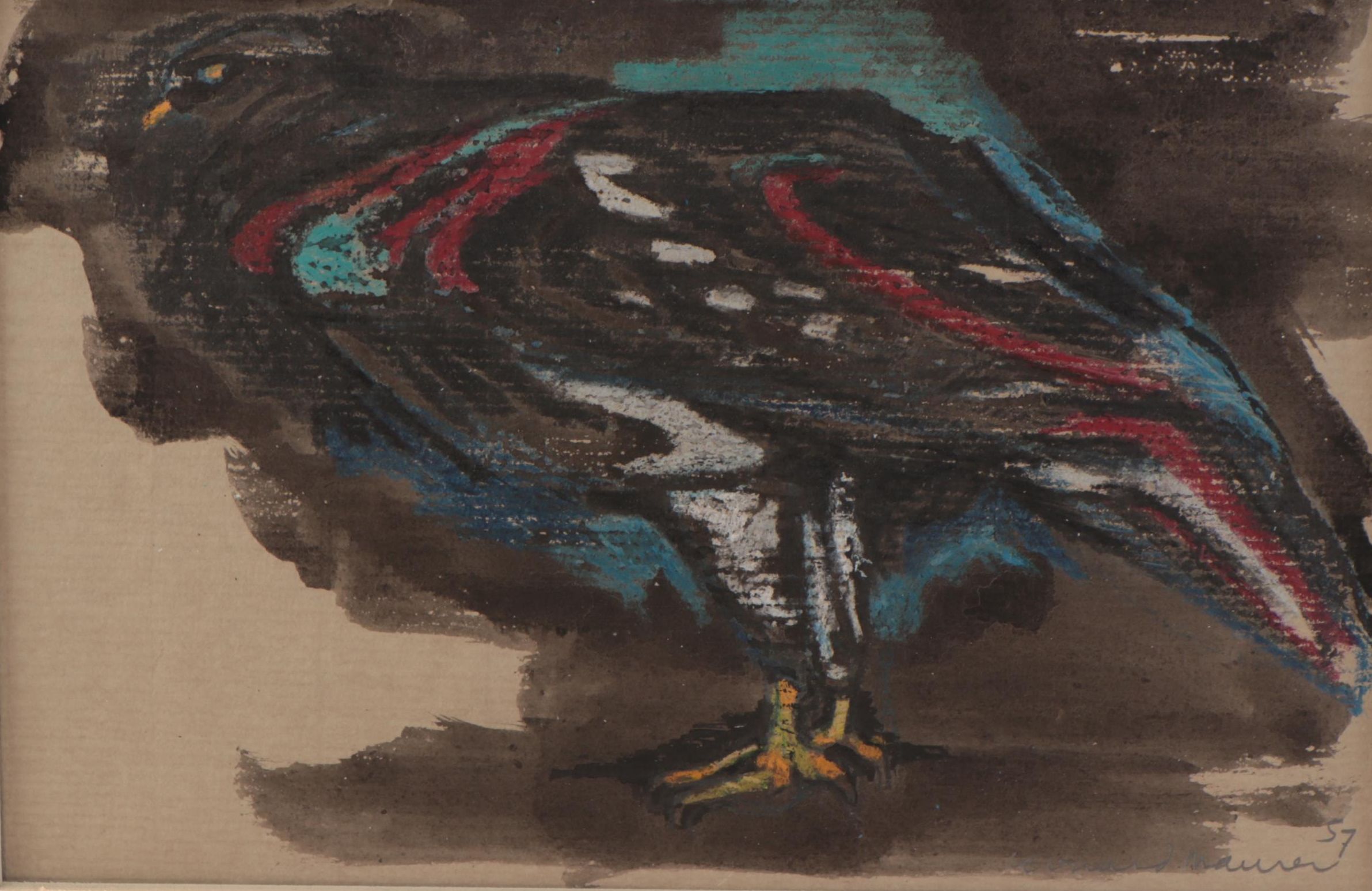 Leonard Maurer Drawing "Bird of Prey," 1957