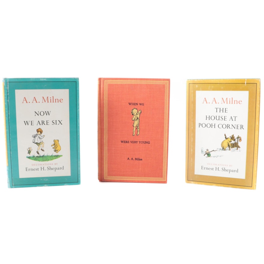 Illustrated "The House at Pooh Corner" and More Pooh Books by A. A. Milne