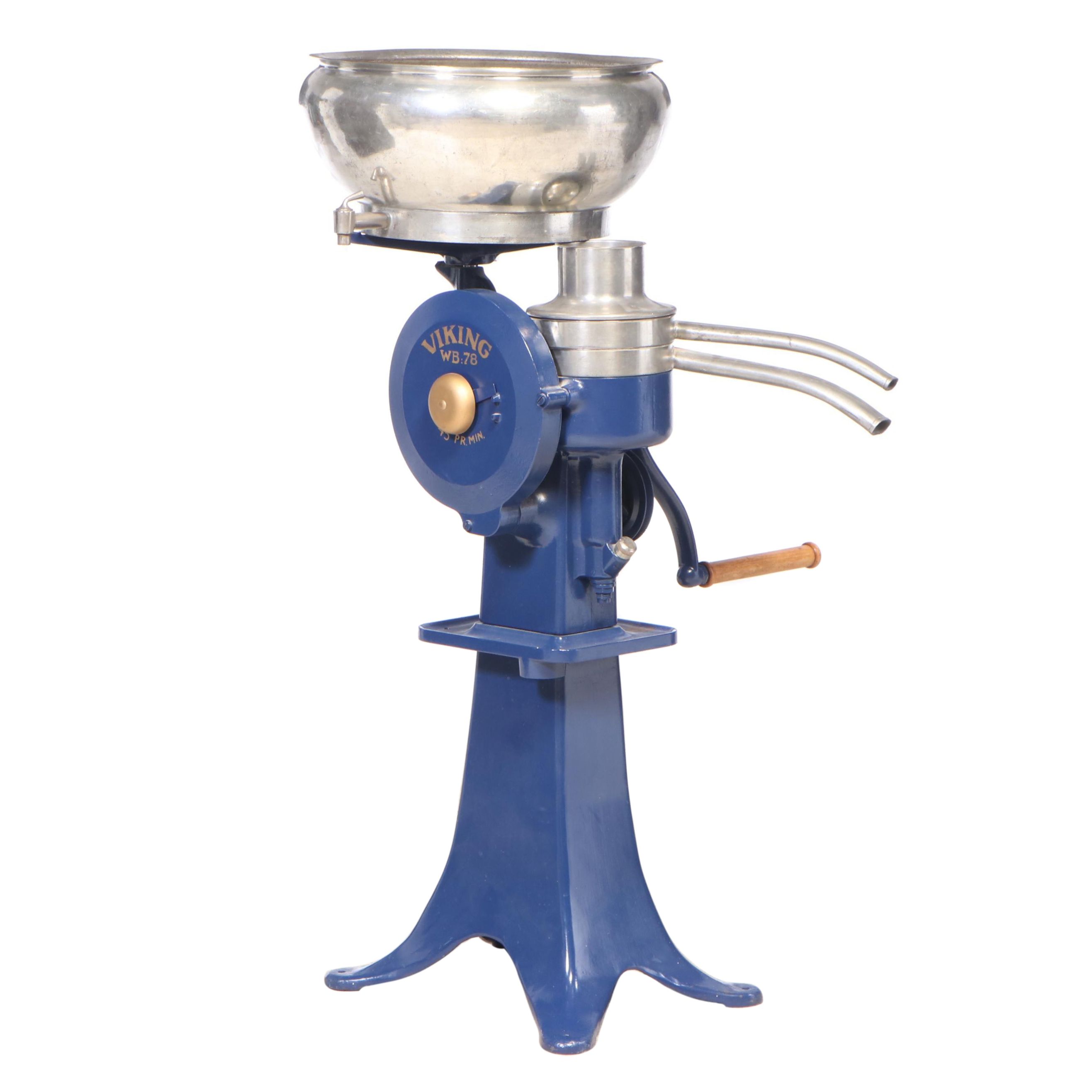 Viking WB:78 Blue Painted Hand-Crank Centrifugal Cream Separator