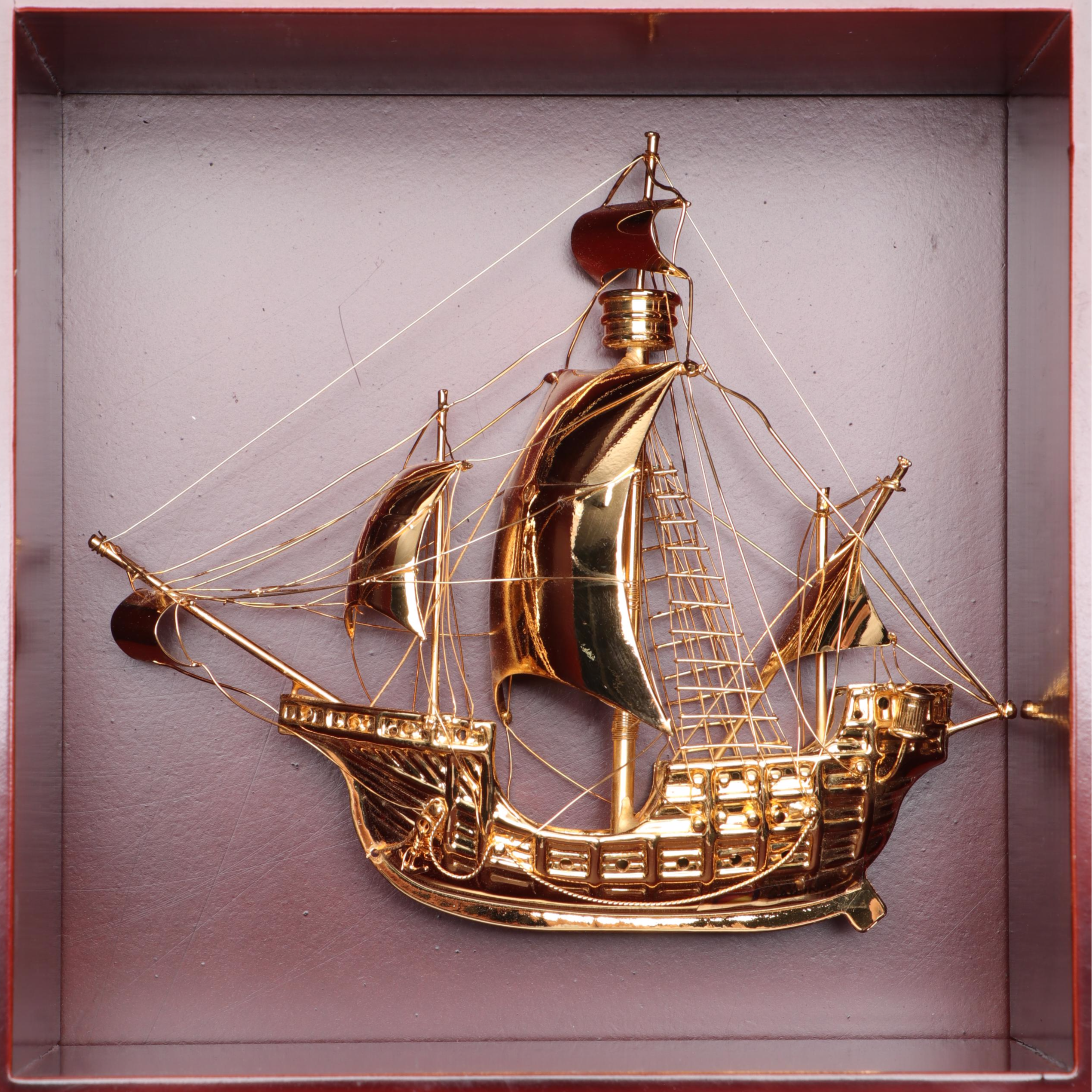 AGI Sailing Classics Nine-Cubby Display With Sailing Ship Models