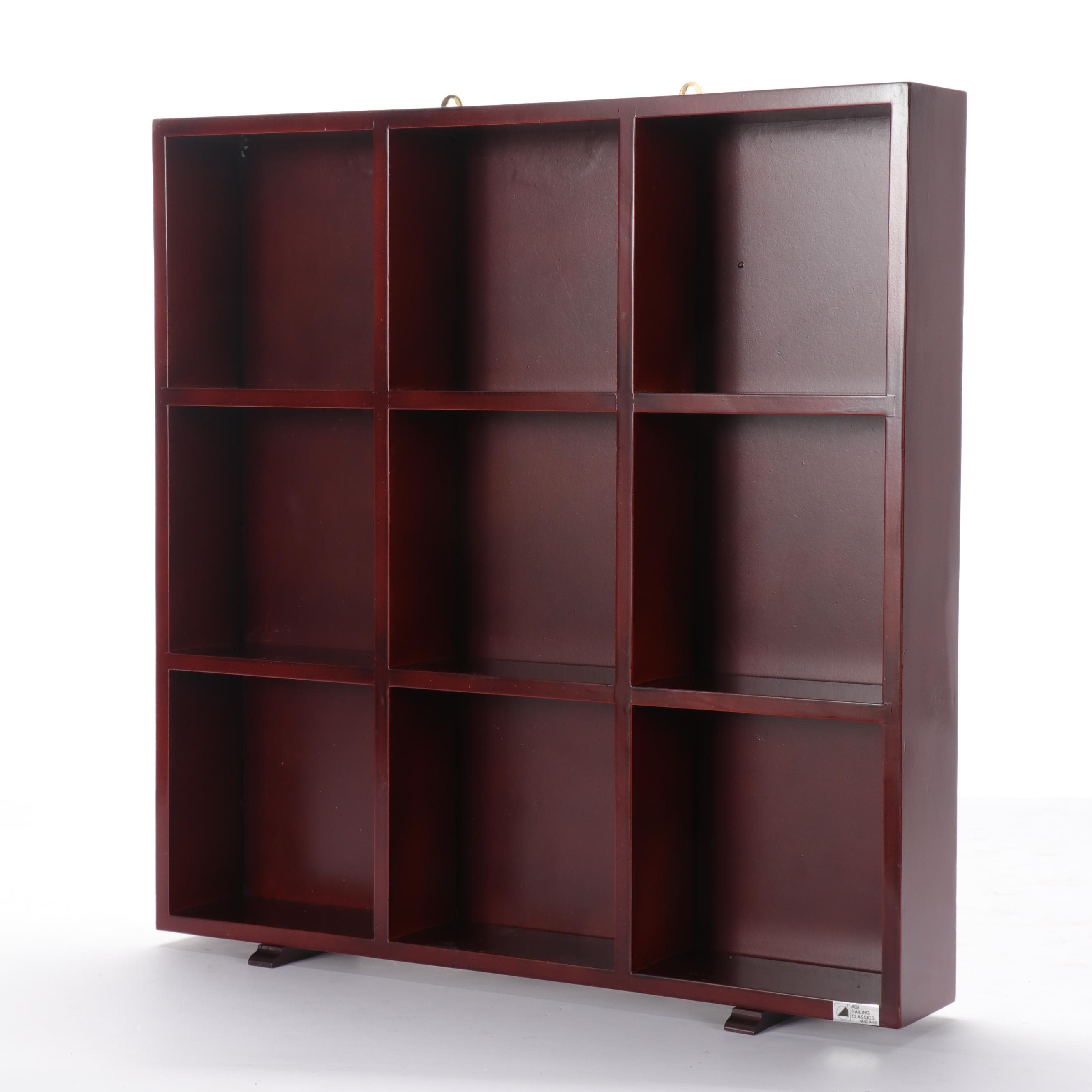 AGI Sailing Classics Nine-Cubby Display With Sailing Ship Models