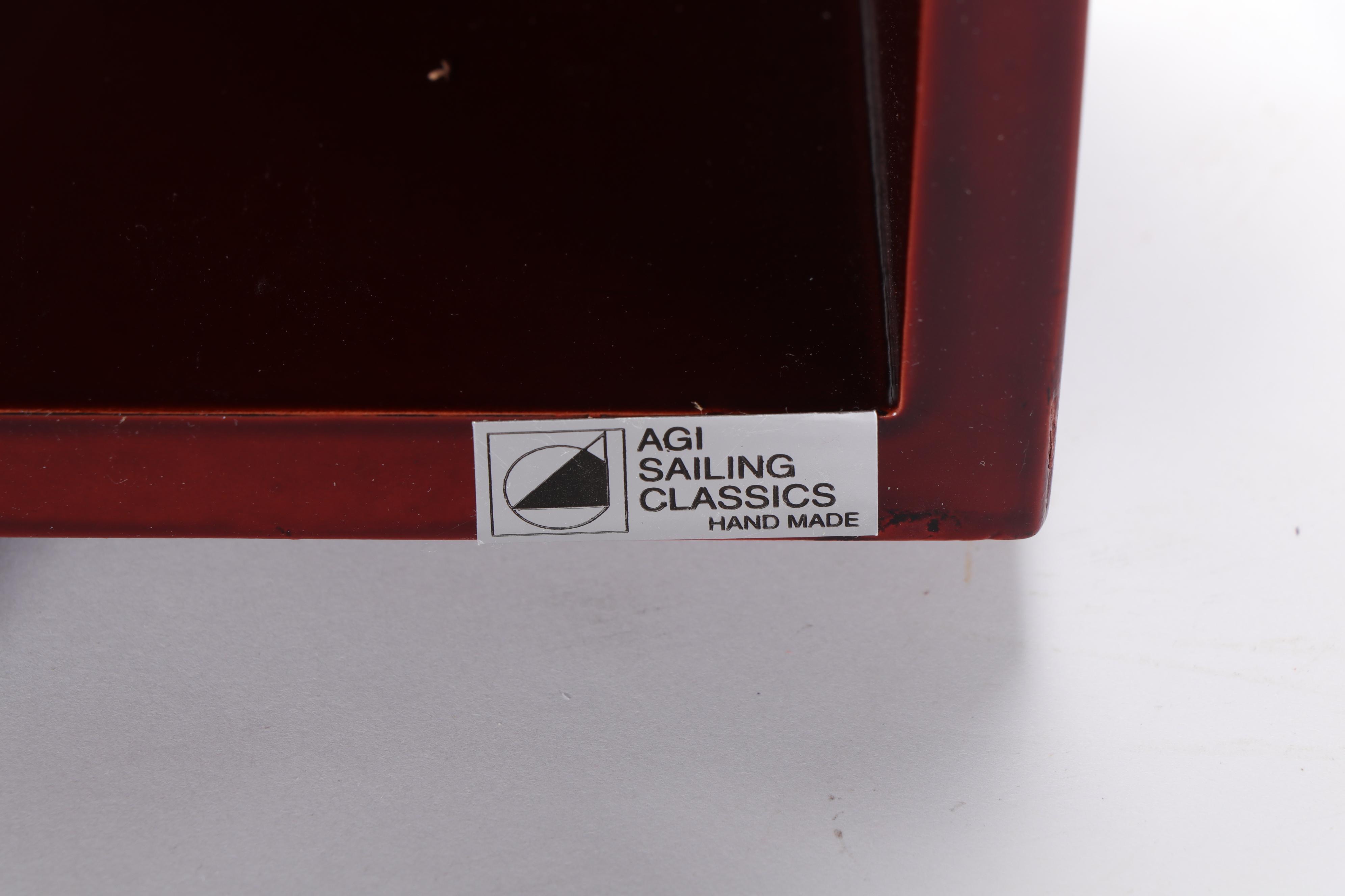 AGI Sailing Classics Nine-Cubby Display With Sailing Ship Models