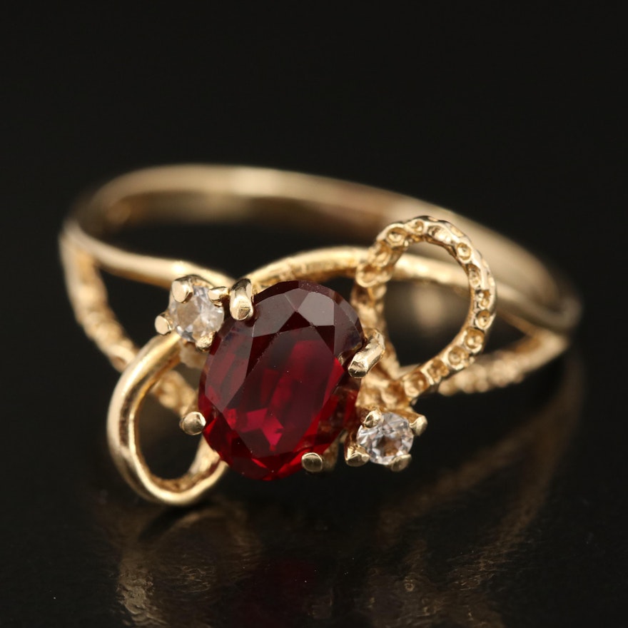 14K Ruby and Spinel Openwork Ring