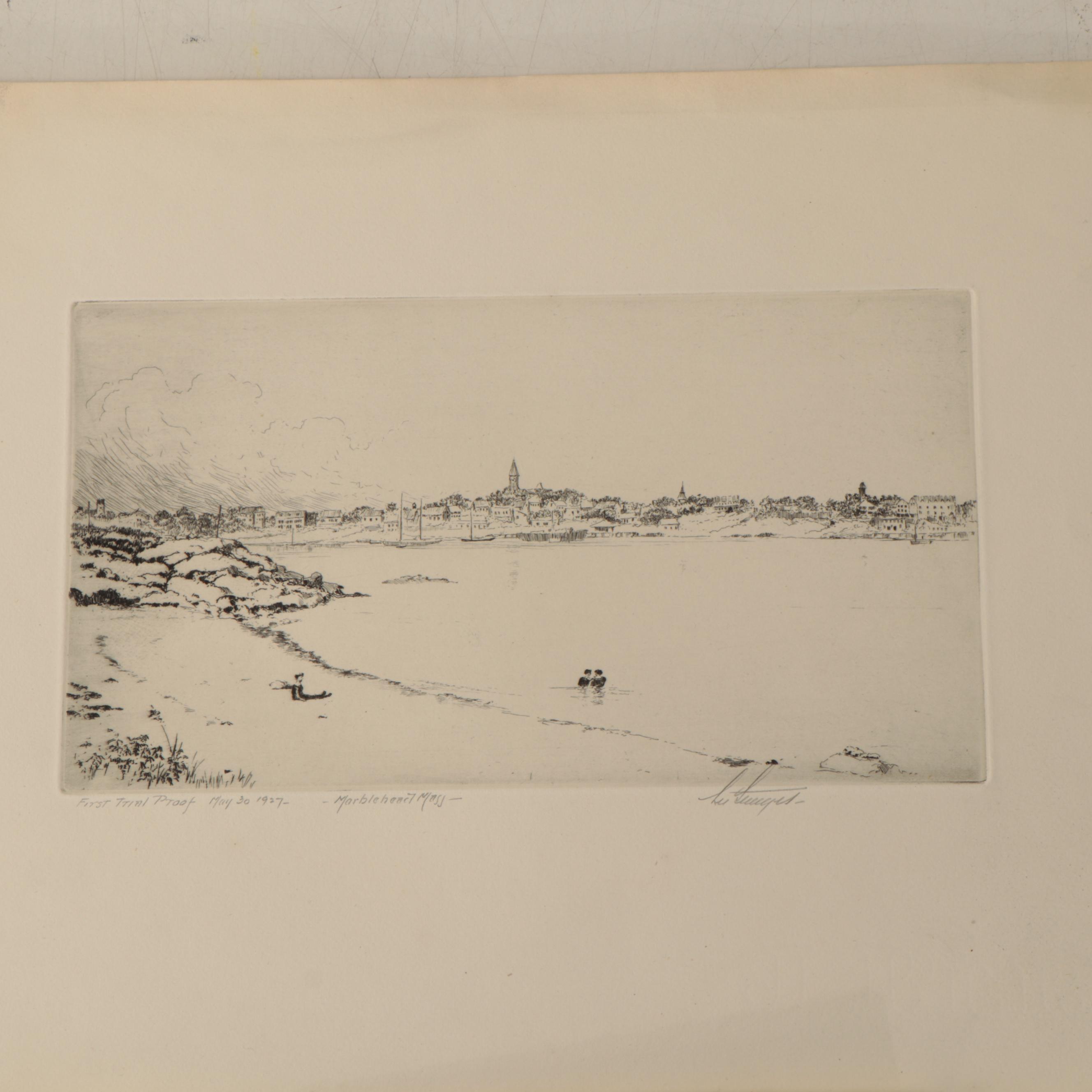 Lee Sturges Residential Landscape Etchings, Circa 1920