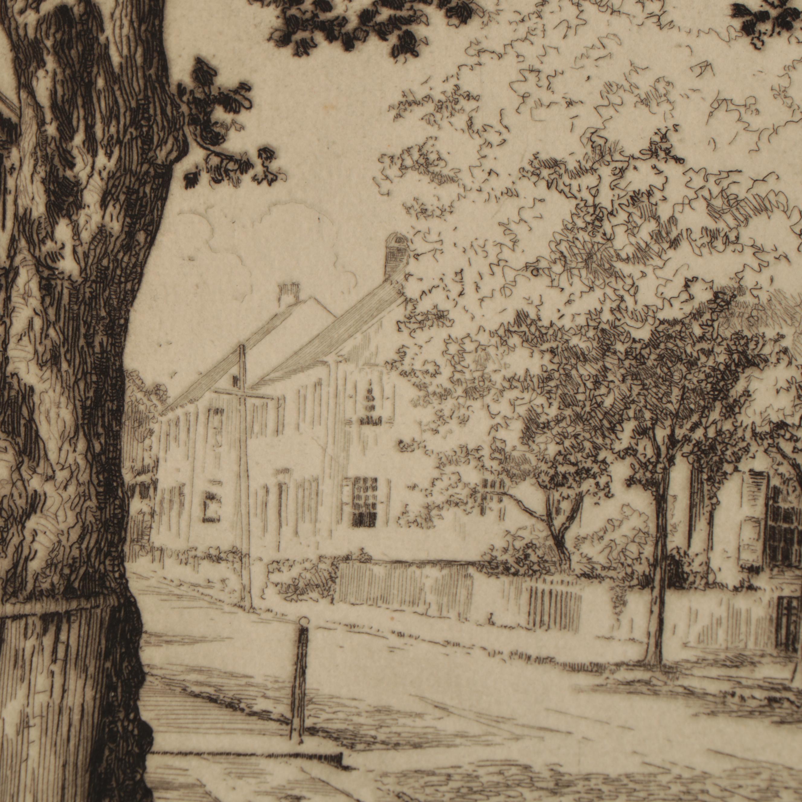 Lee Sturges Residential Landscape Etchings, Circa 1920