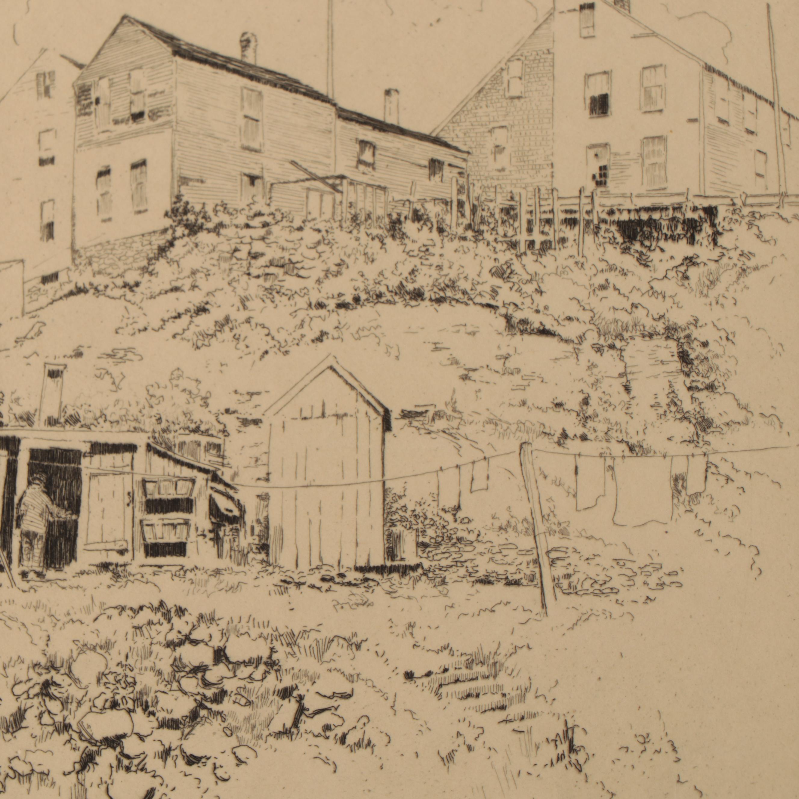 Lee Sturges Residential Landscape Etchings, Circa 1920