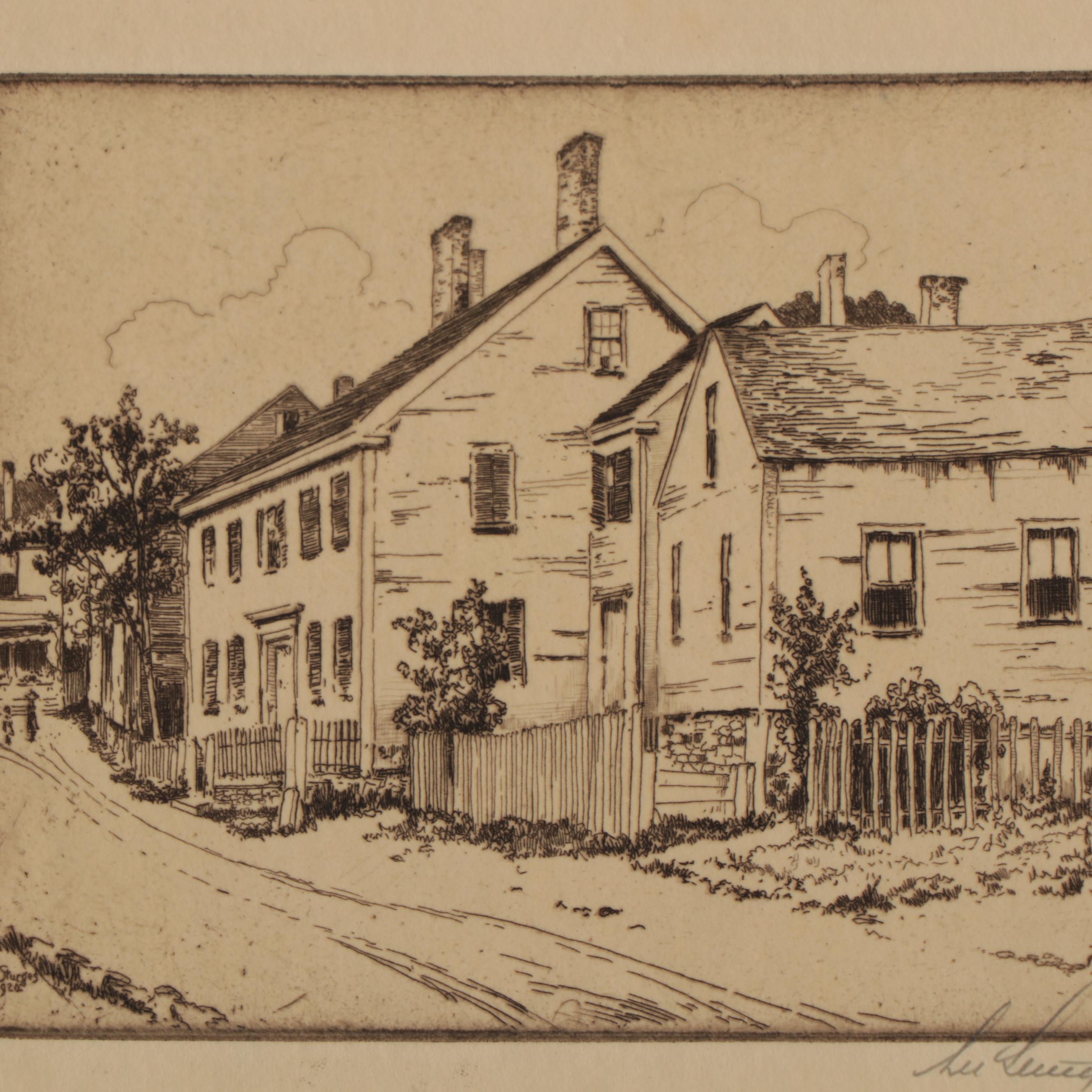 Lee Sturges Residential Landscape Etchings, Circa 1920