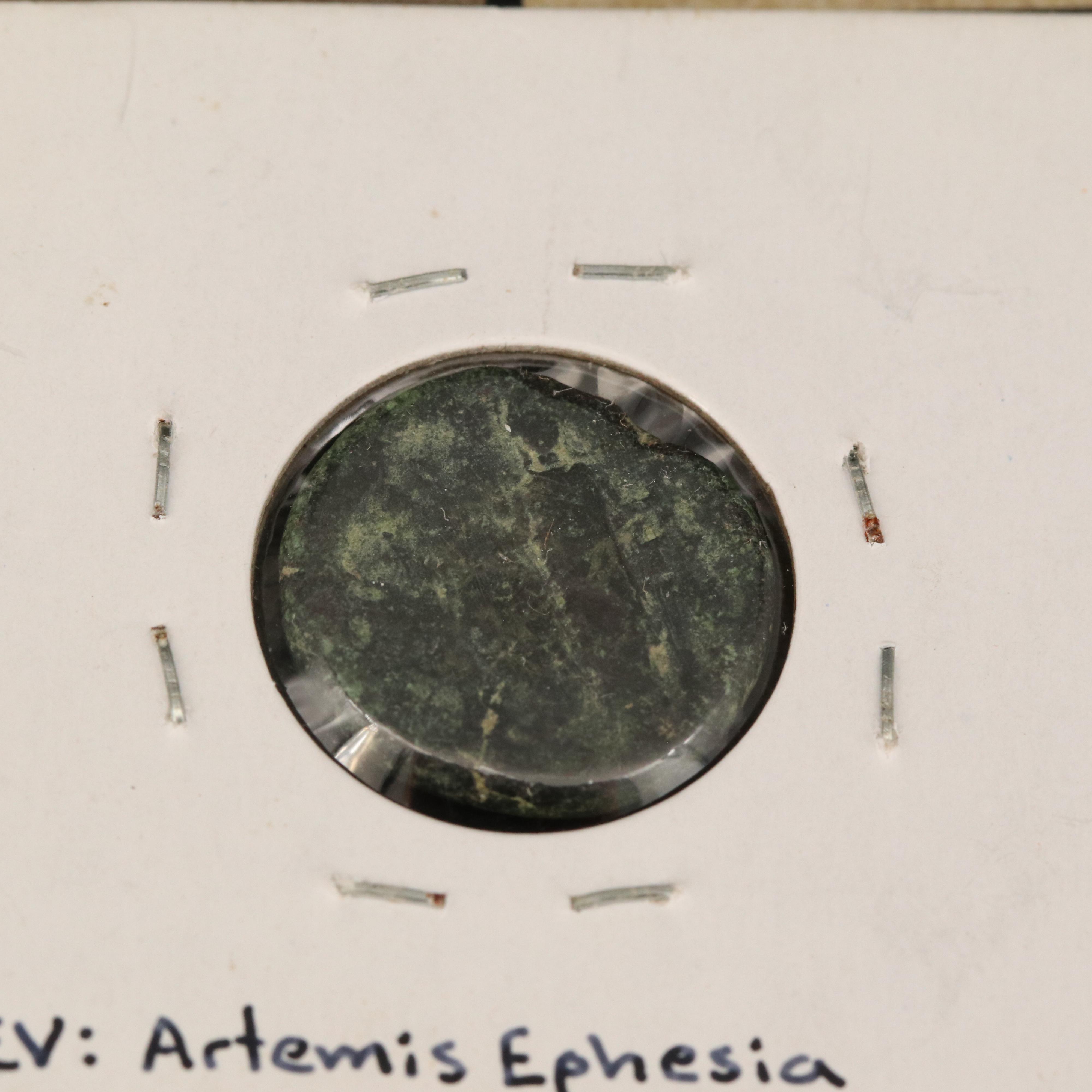 Three Ancient Egyptian Bronze Coins of Cleopatra VII, ca. 35 BC