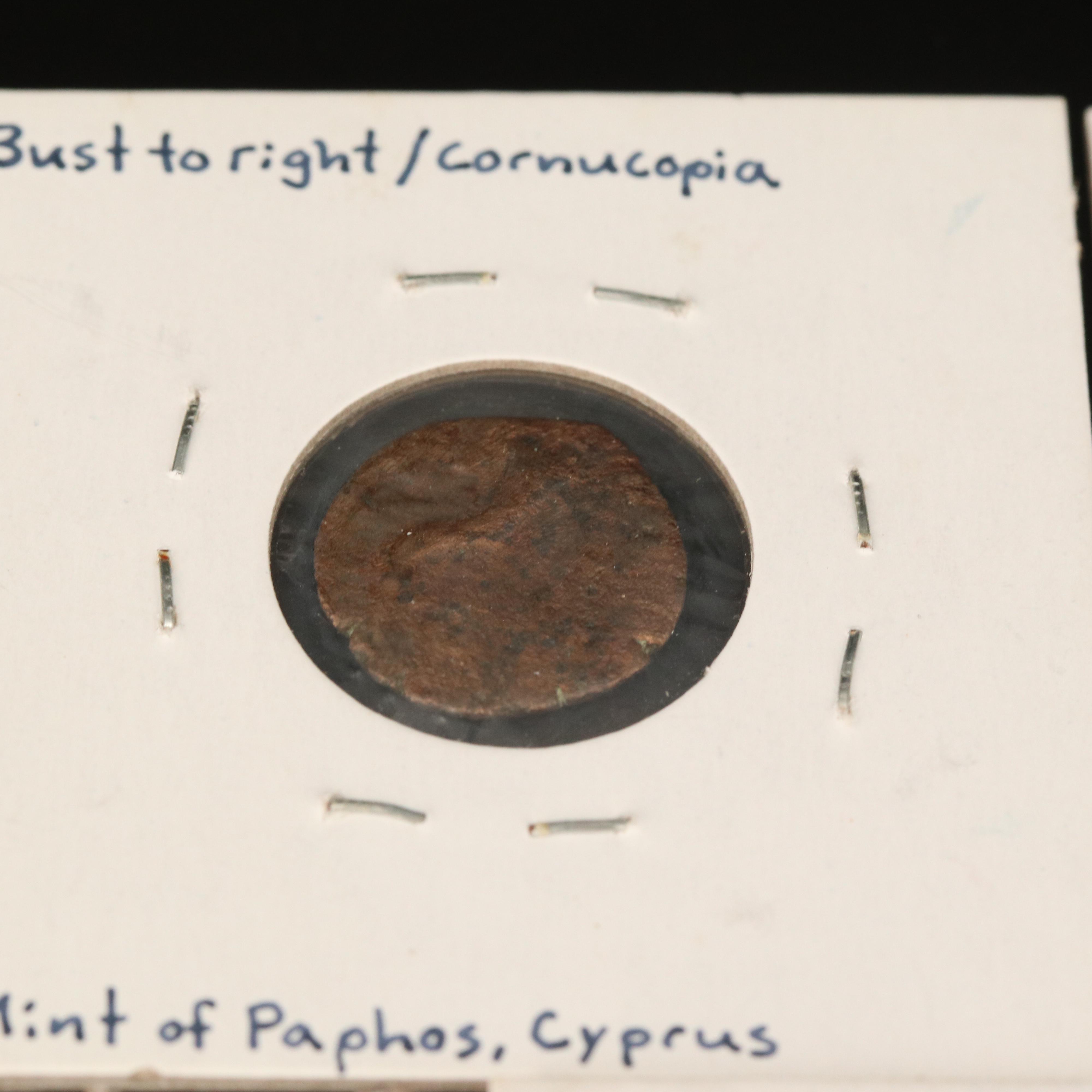 Three Ancient Egyptian Bronze Coins of Cleopatra VII, ca. 35 BC