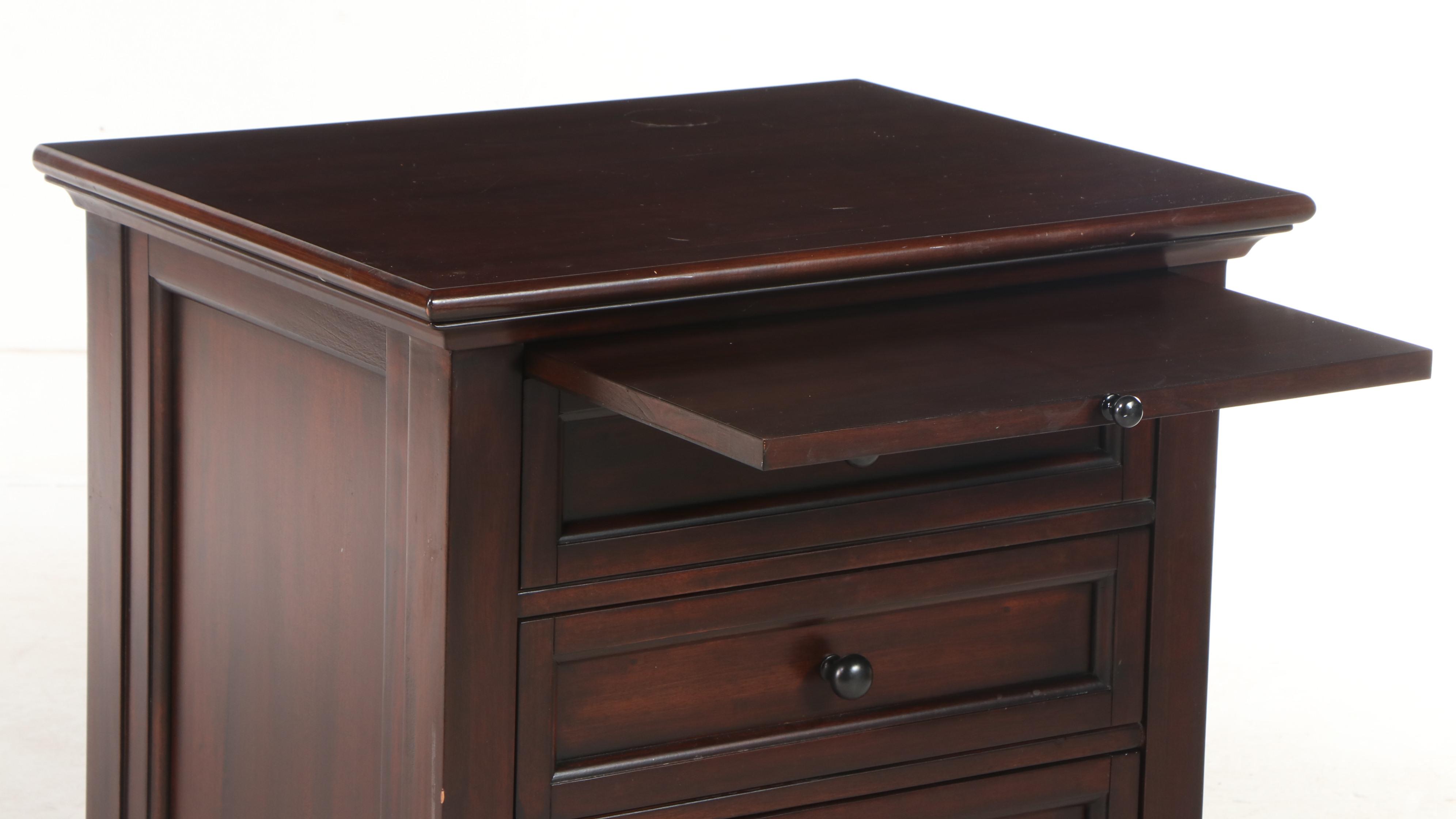 Pottery Barn "Hudson" Mahogany Four-Drawer Nightstand