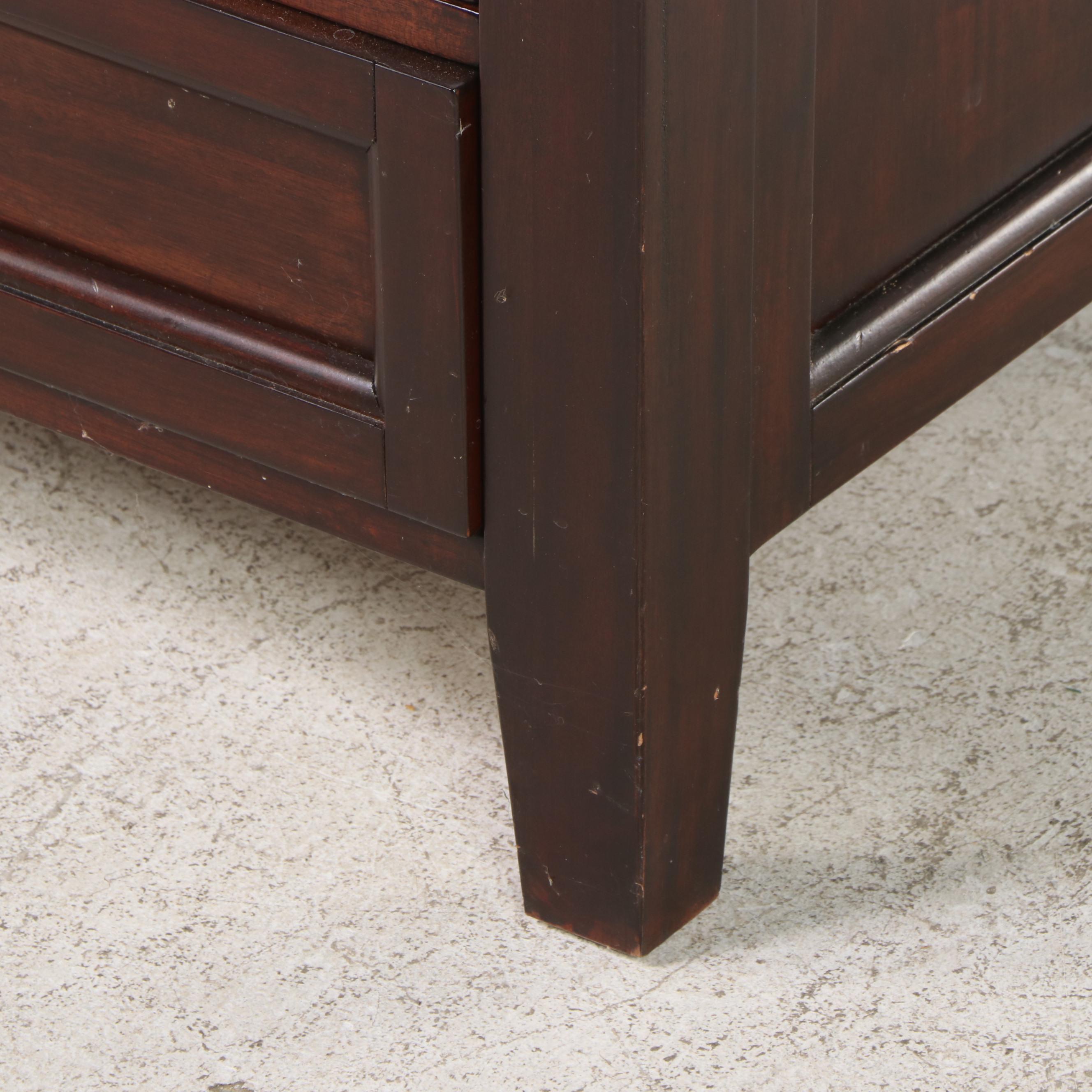 Pottery Barn "Hudson" Mahogany Four-Drawer Nightstand