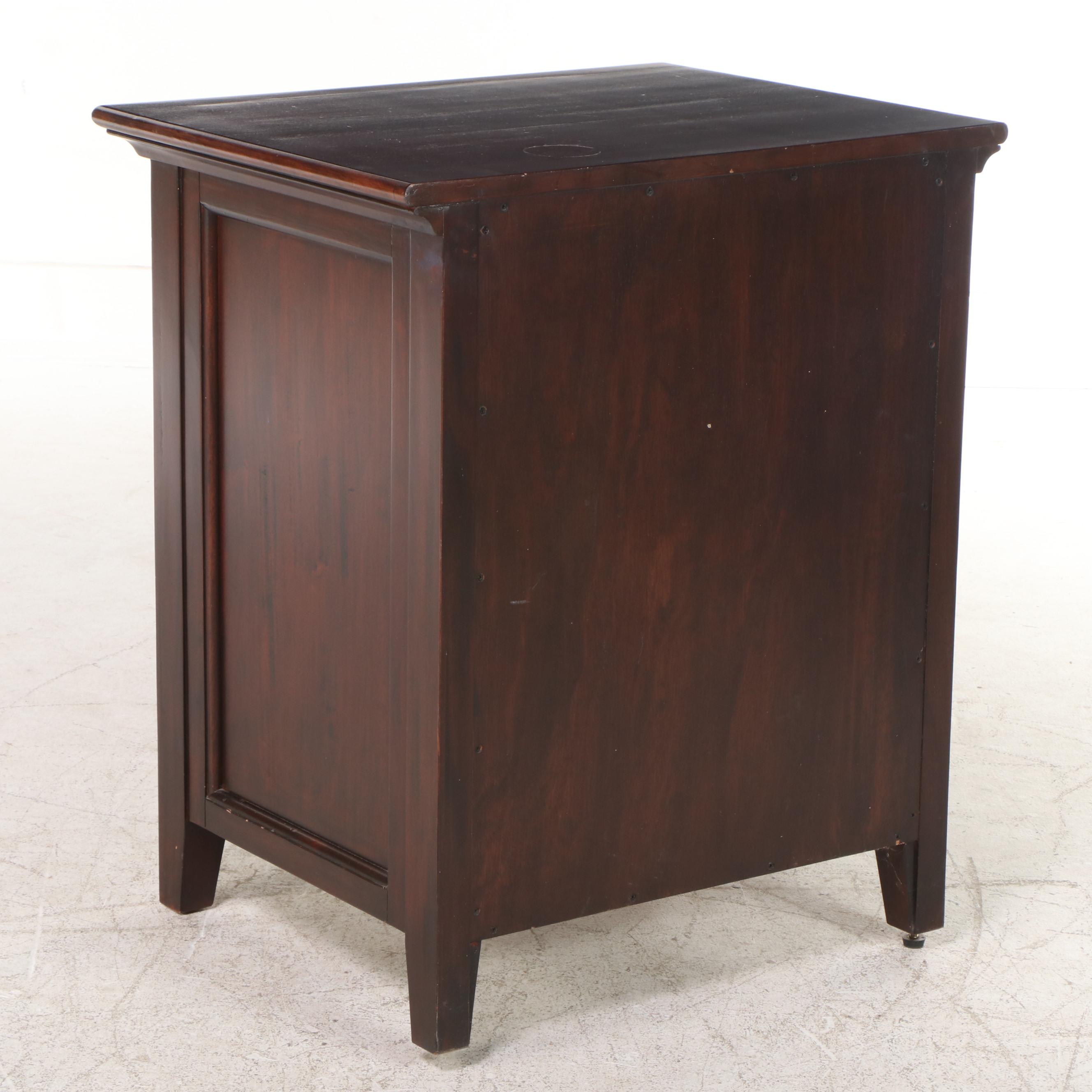 Pottery Barn "Hudson" Mahogany Four-Drawer Nightstand