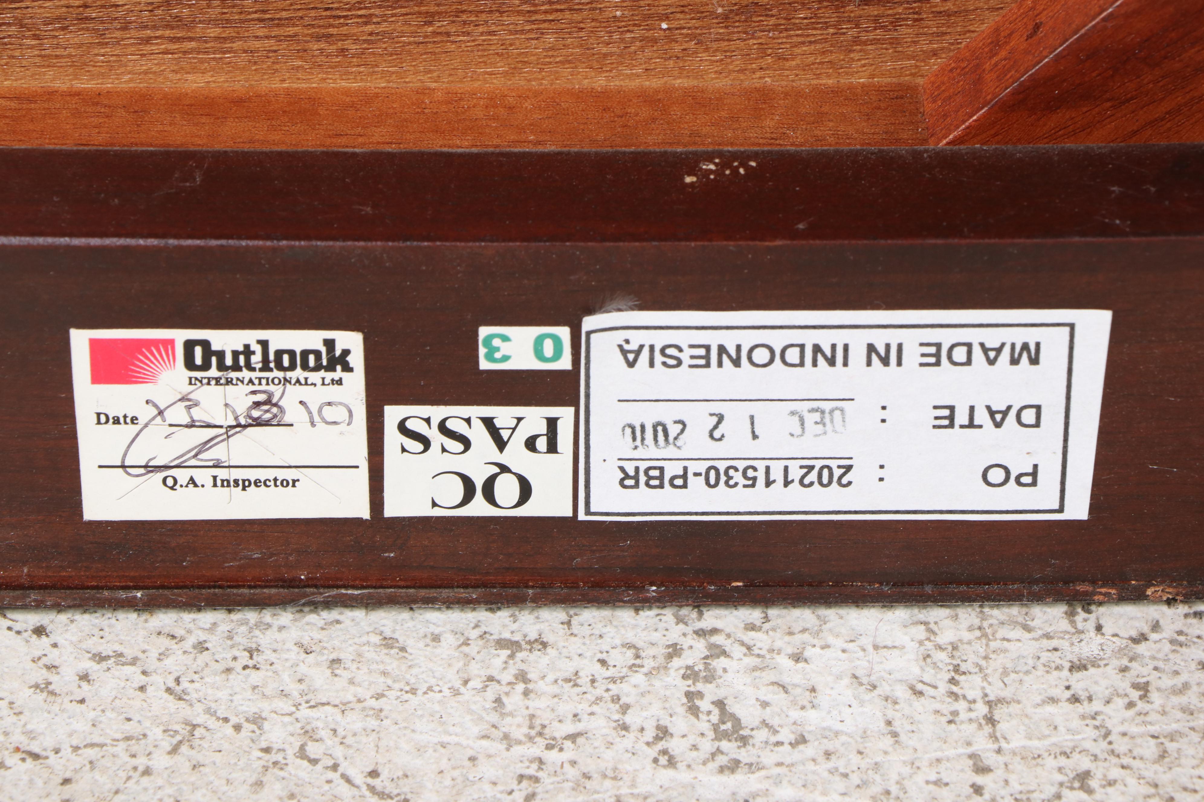 Pottery Barn "Hudson" Mahogany Four-Drawer Nightstand