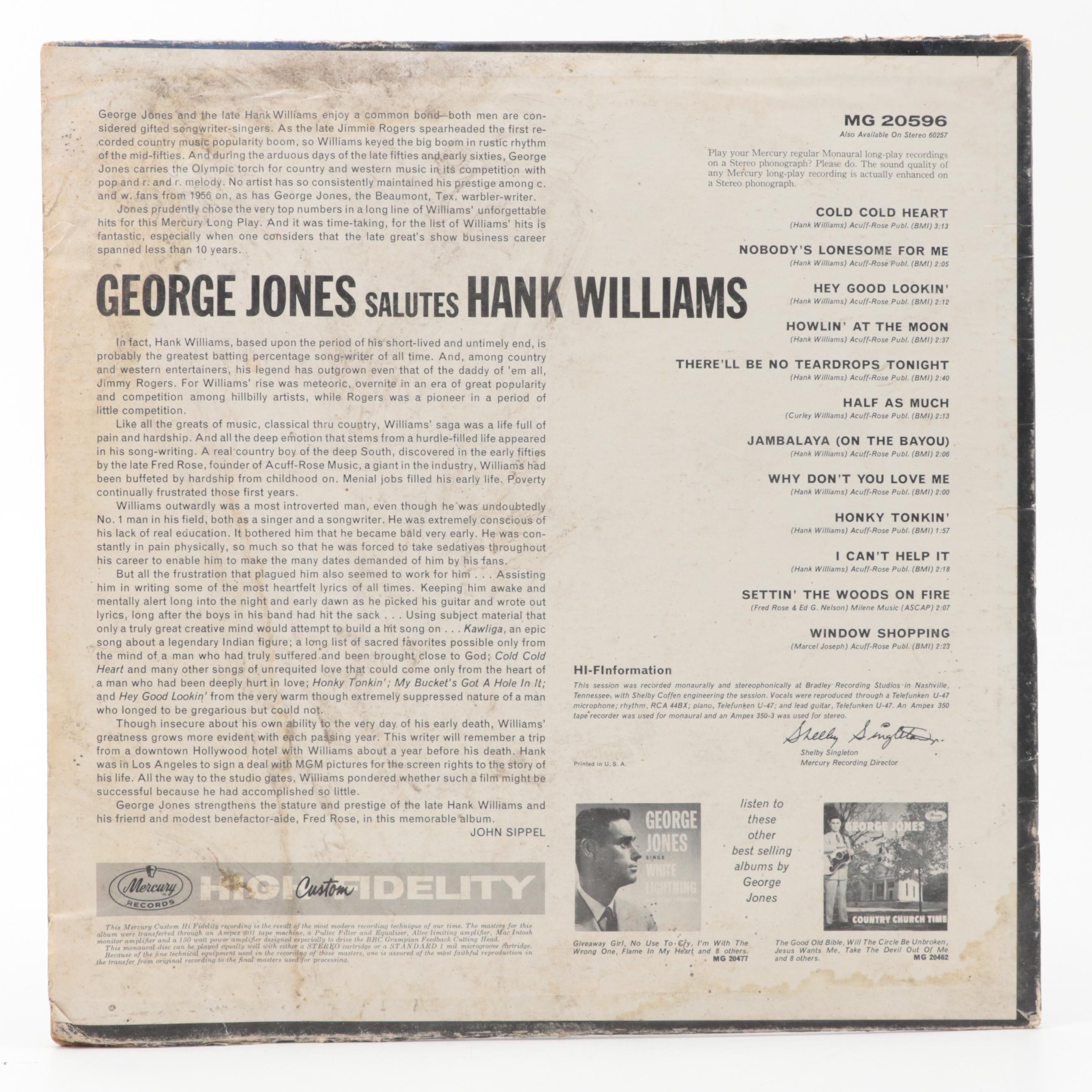 Johnny Cash, Hank Williams, George Jones, Buck Owens and More Country Records