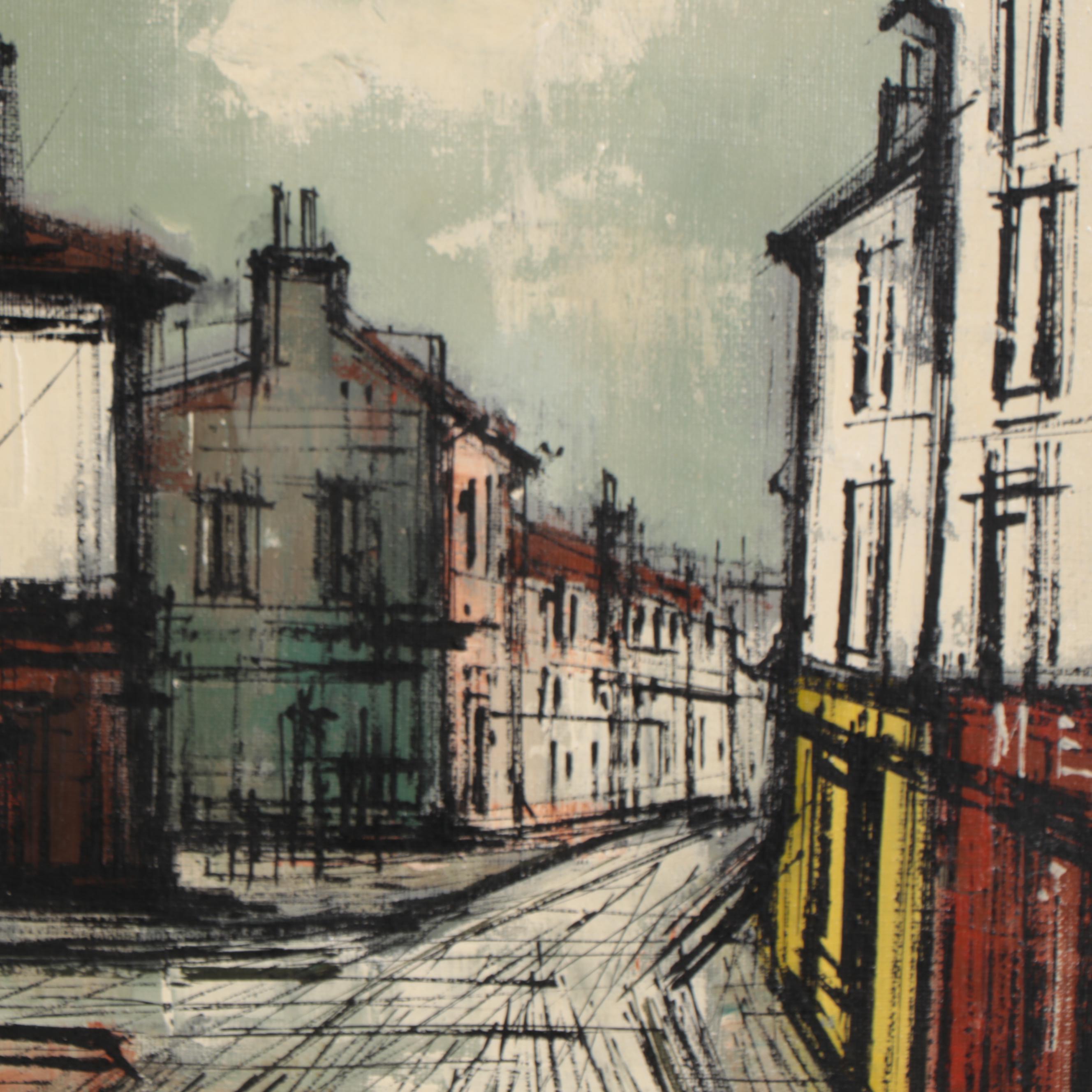 Marius Girard Oil Paintings of Harbor and Street Scene, Late 20th Century