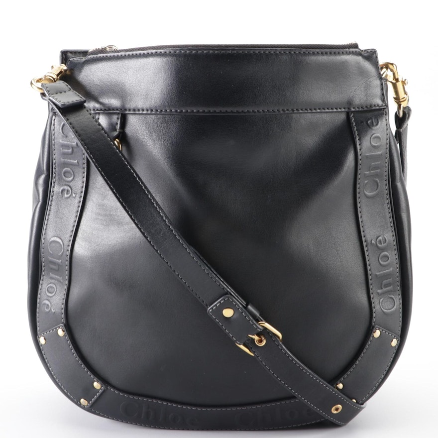 Chloe Black Leather Crossbody Bag