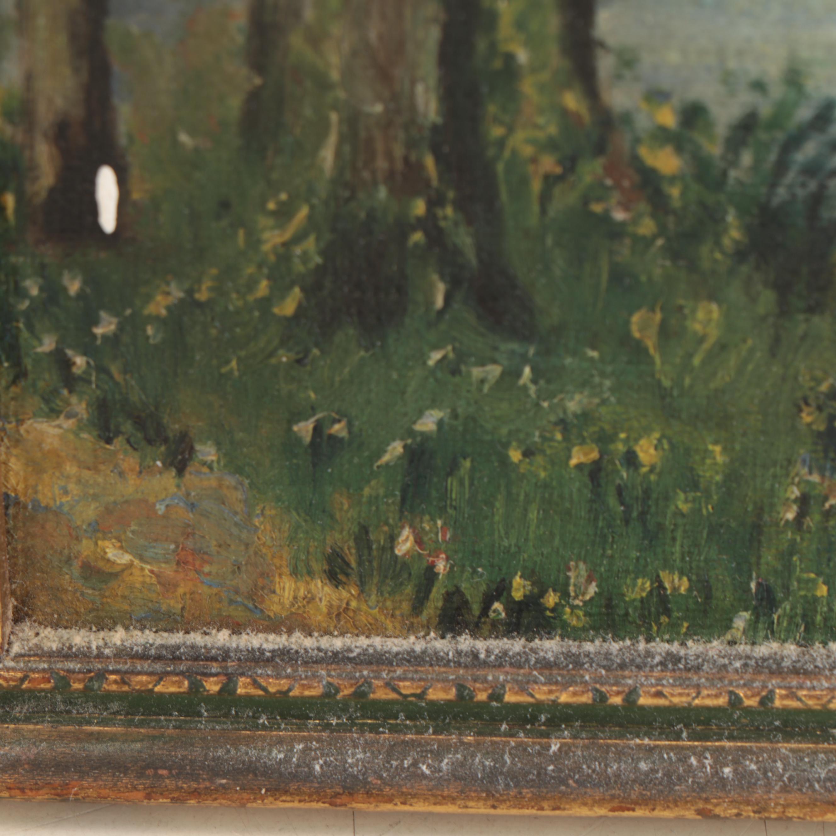 Forest Landscape Oil Paintings, Mid-20th Century