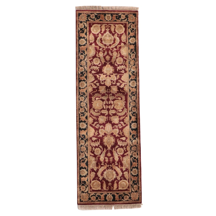 2'8 x 7'11 Hand-Knotted Indian Agra Carpet Runner